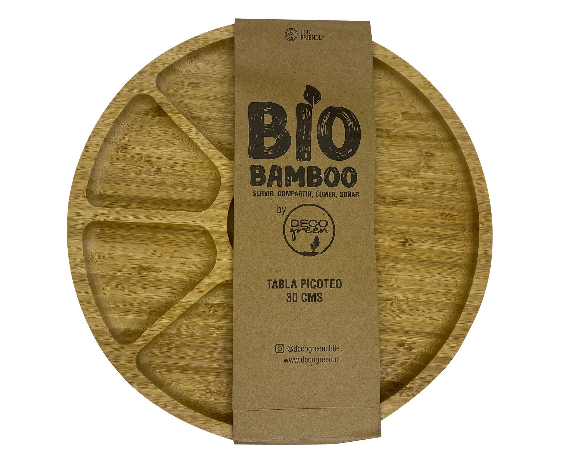 Tabla aperitivos 30 cm Bio Bamboo madera-2