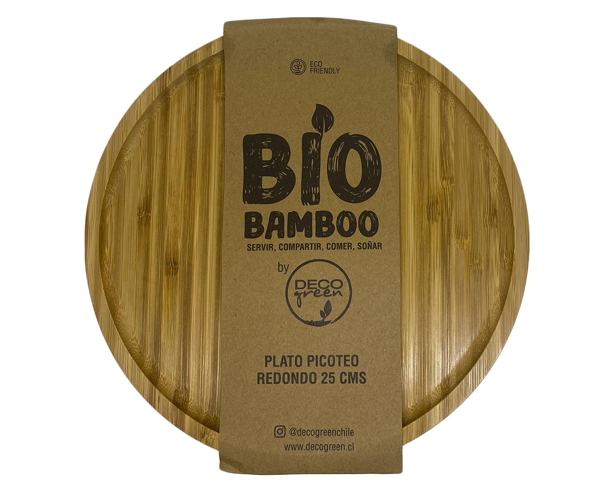 Tabla aperitivos 25 cm Bio Bamboo madera-2