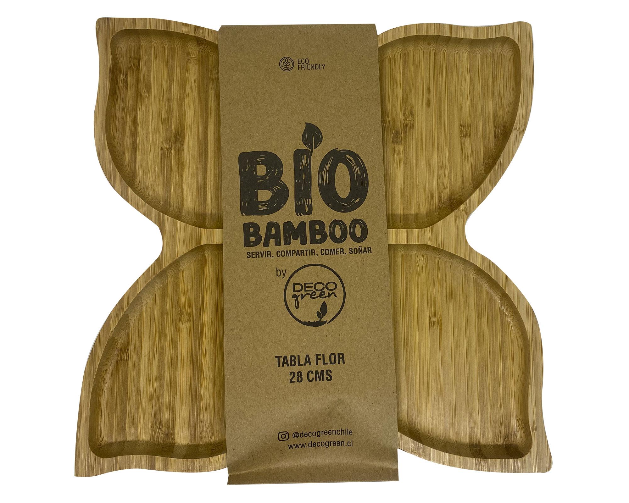 Tabla aperitivos 28 cm Bio Bamboo madera-1