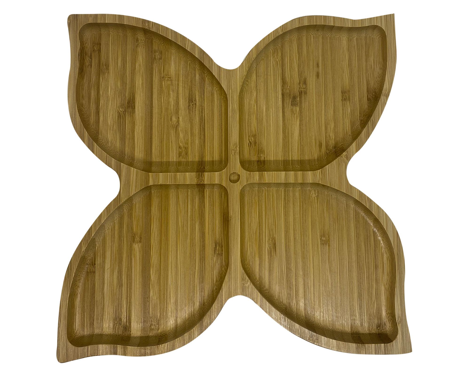 Tabla aperitivos 28 cm Bio Bamboo madera-0