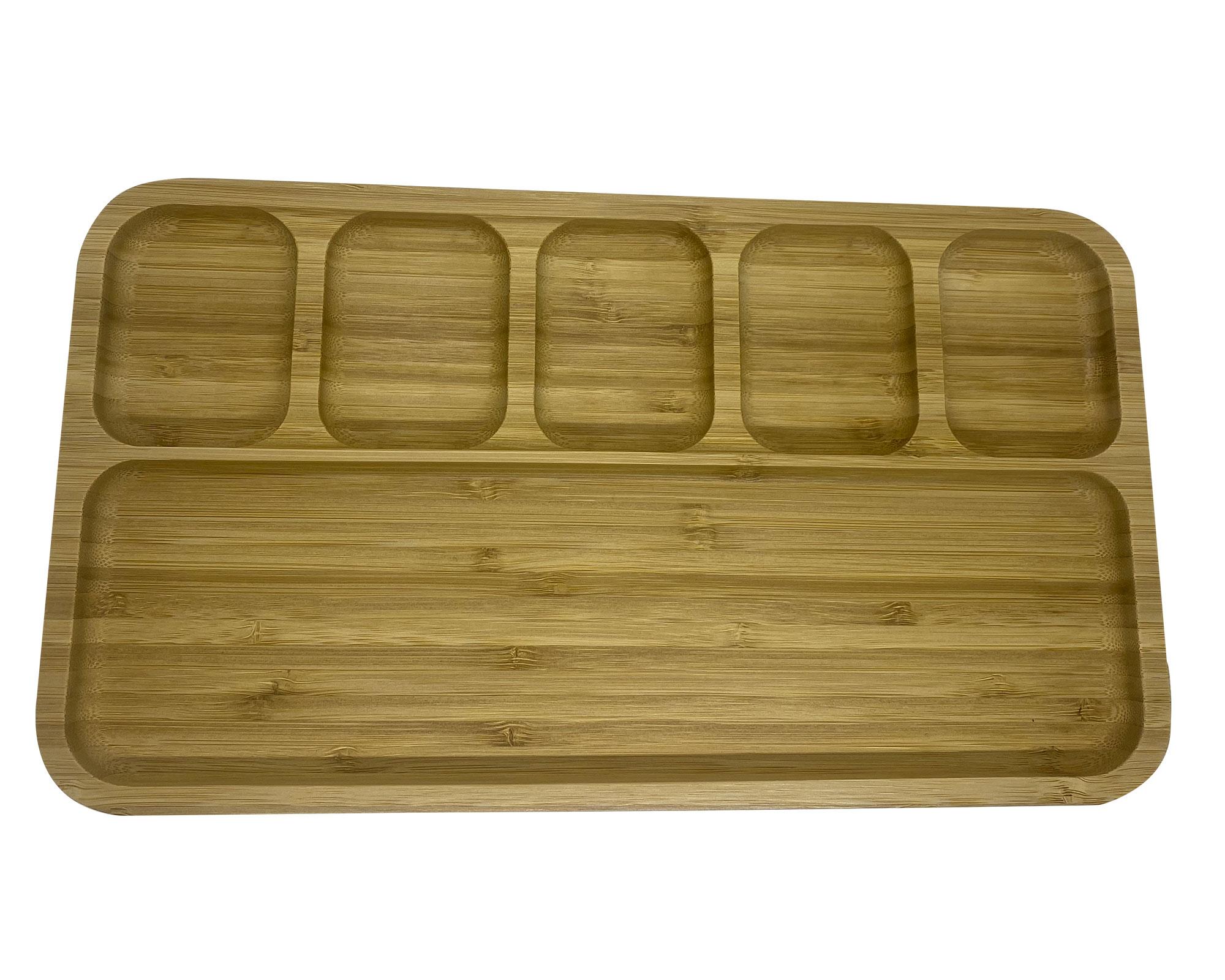 Tabla aperitivos 20 cm Bio Bamboo madera-0
