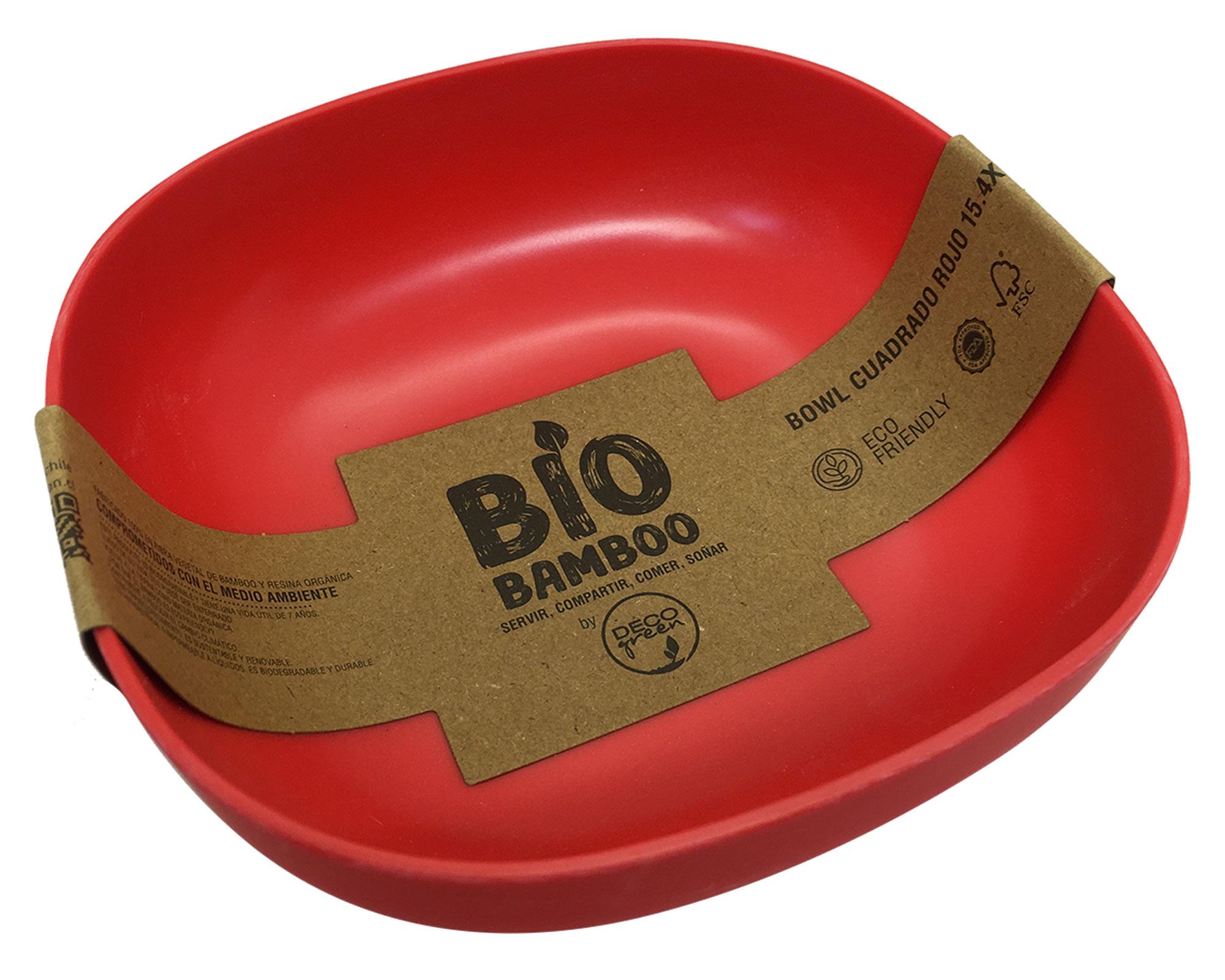 Bowl 15x5.6 cm Cuadrado rojo-0