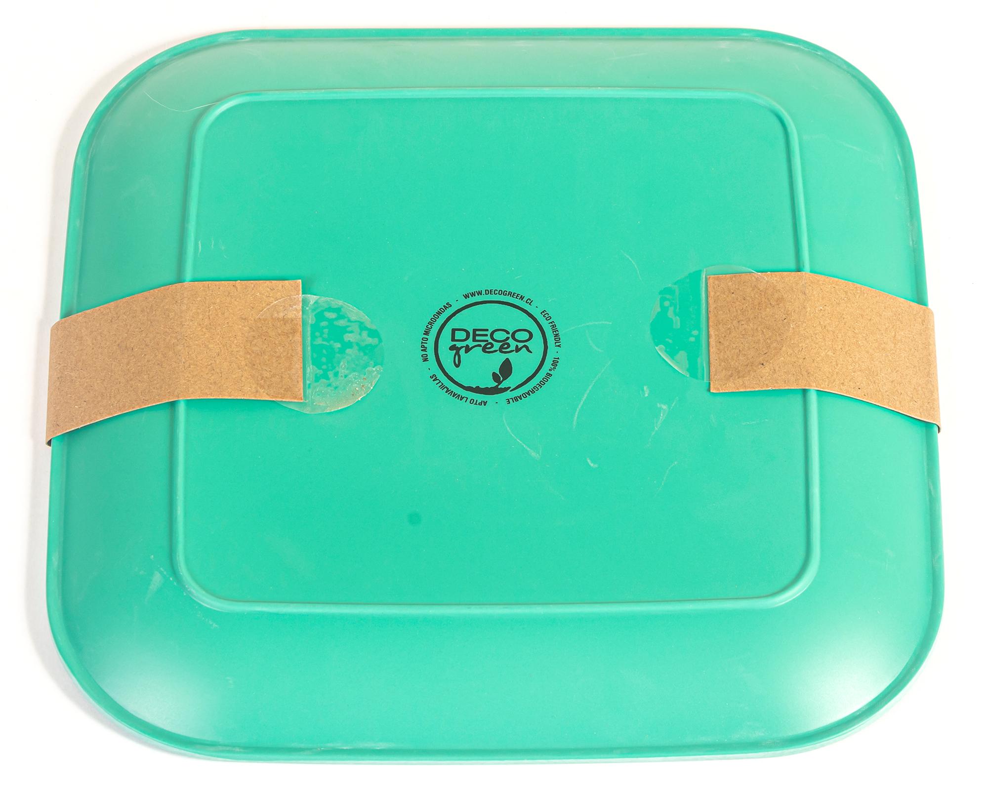 Plato cuadrado 25x25 cm Cuadrado verde-2