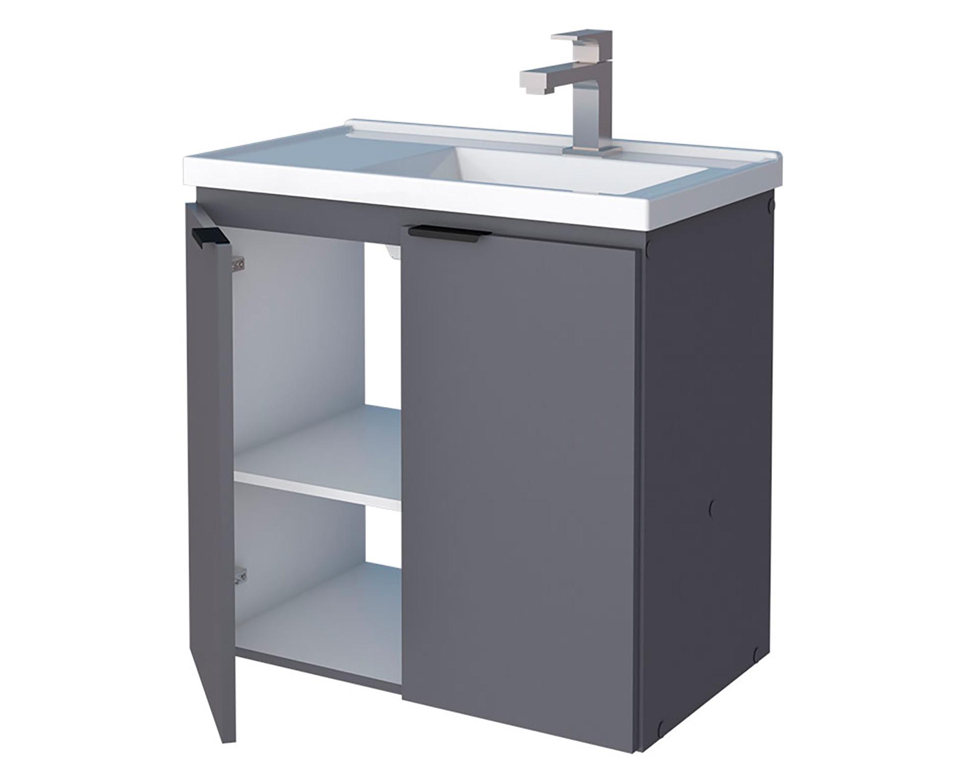 Mueble vanitorio 64 cm Aster gris-2