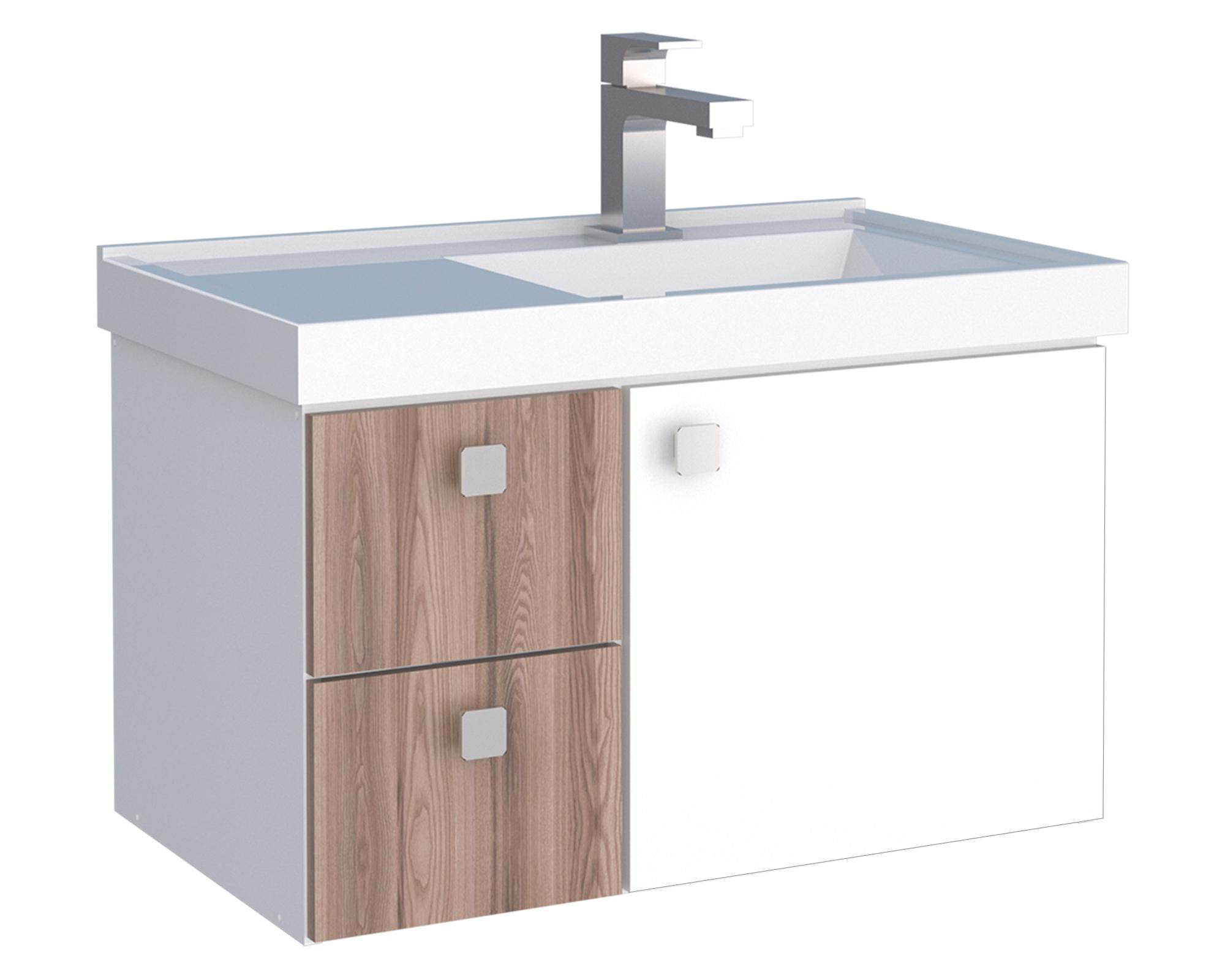 Mueble vanitorio 62 cm Moara blanco/café-0