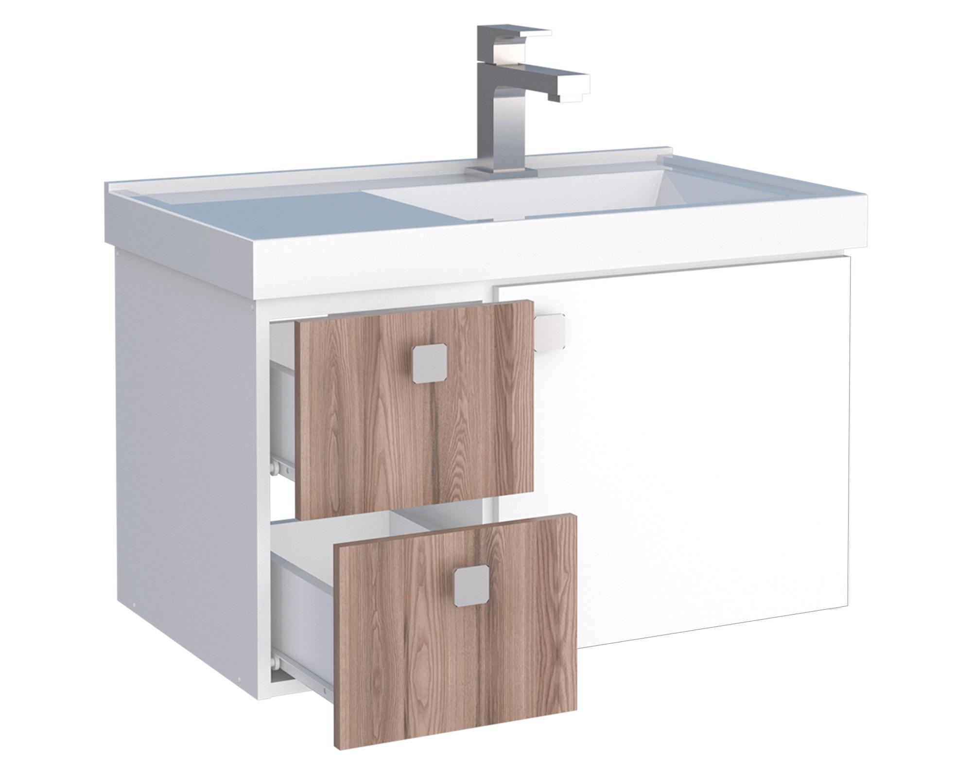 Mueble vanitorio 62 cm Moara blanco/café-2