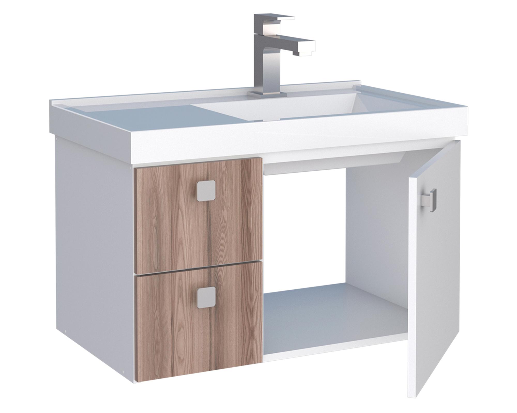 Mueble vanitorio 62 cm Moara blanco/café-1