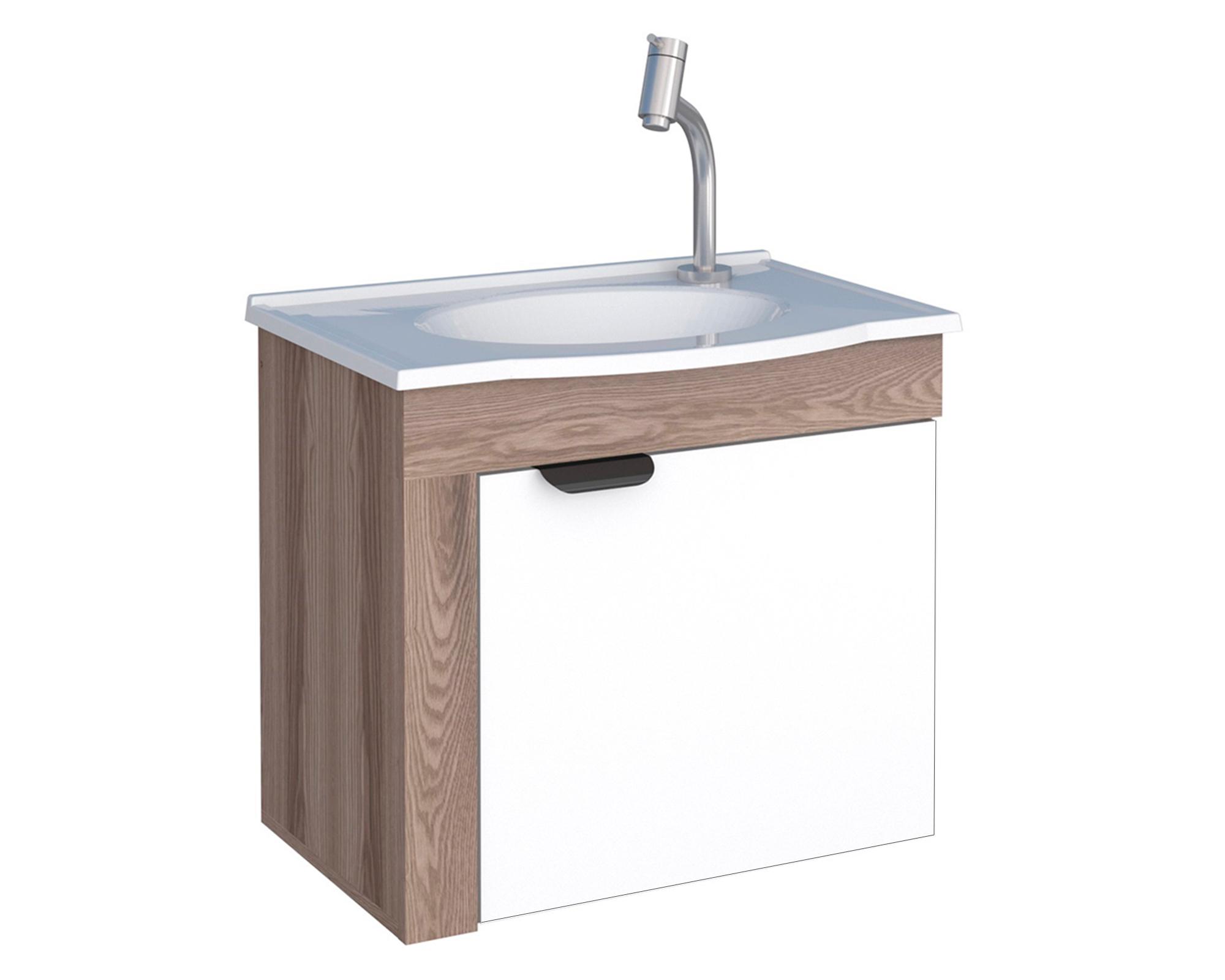 Mueble vanitorio 52 cm Jasmim café/blanco-0