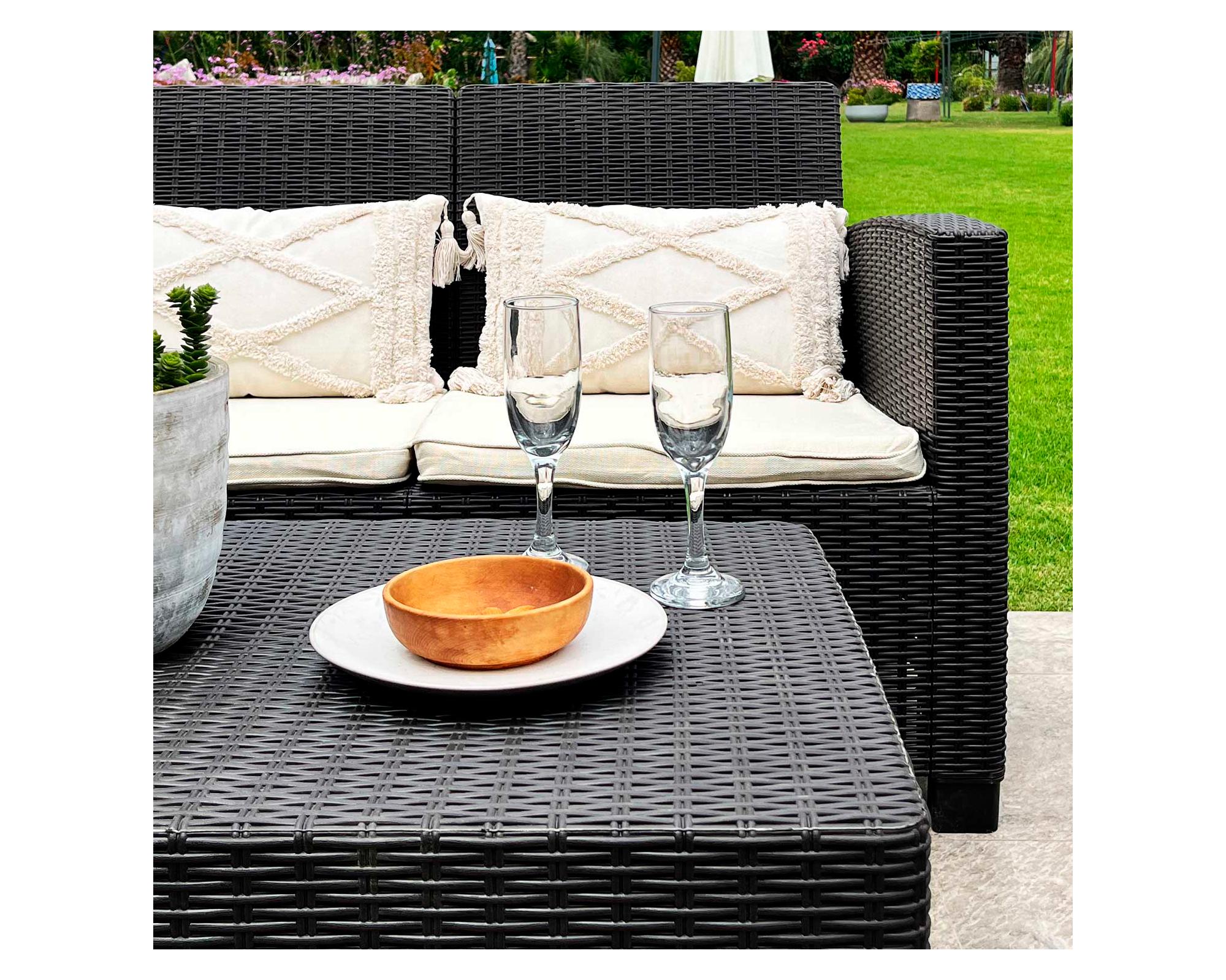 Set terraza 4 personas Sala Álamo doble café/beige-2