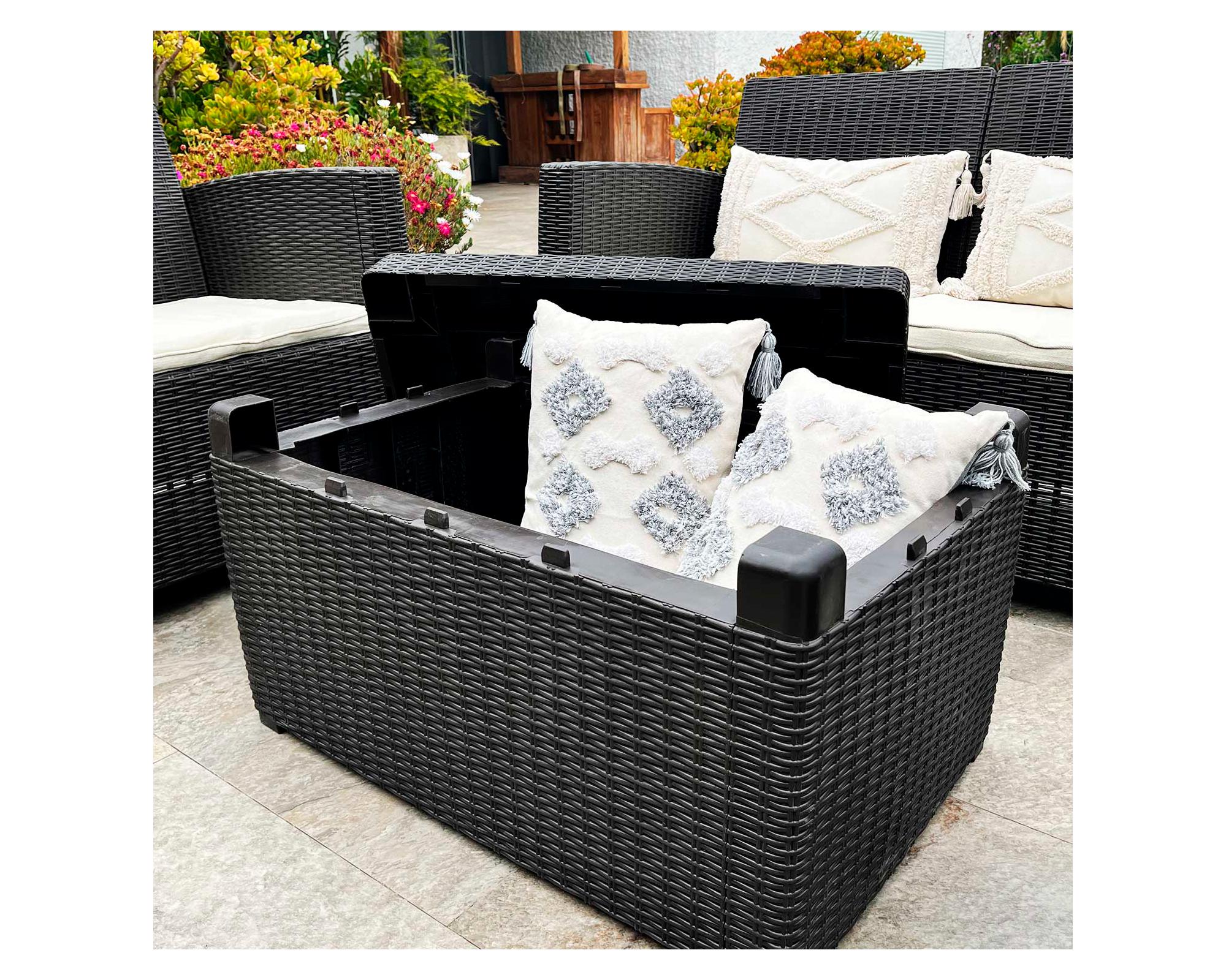 Set terraza 5 personas Sala Álamo Triple café/beige-3