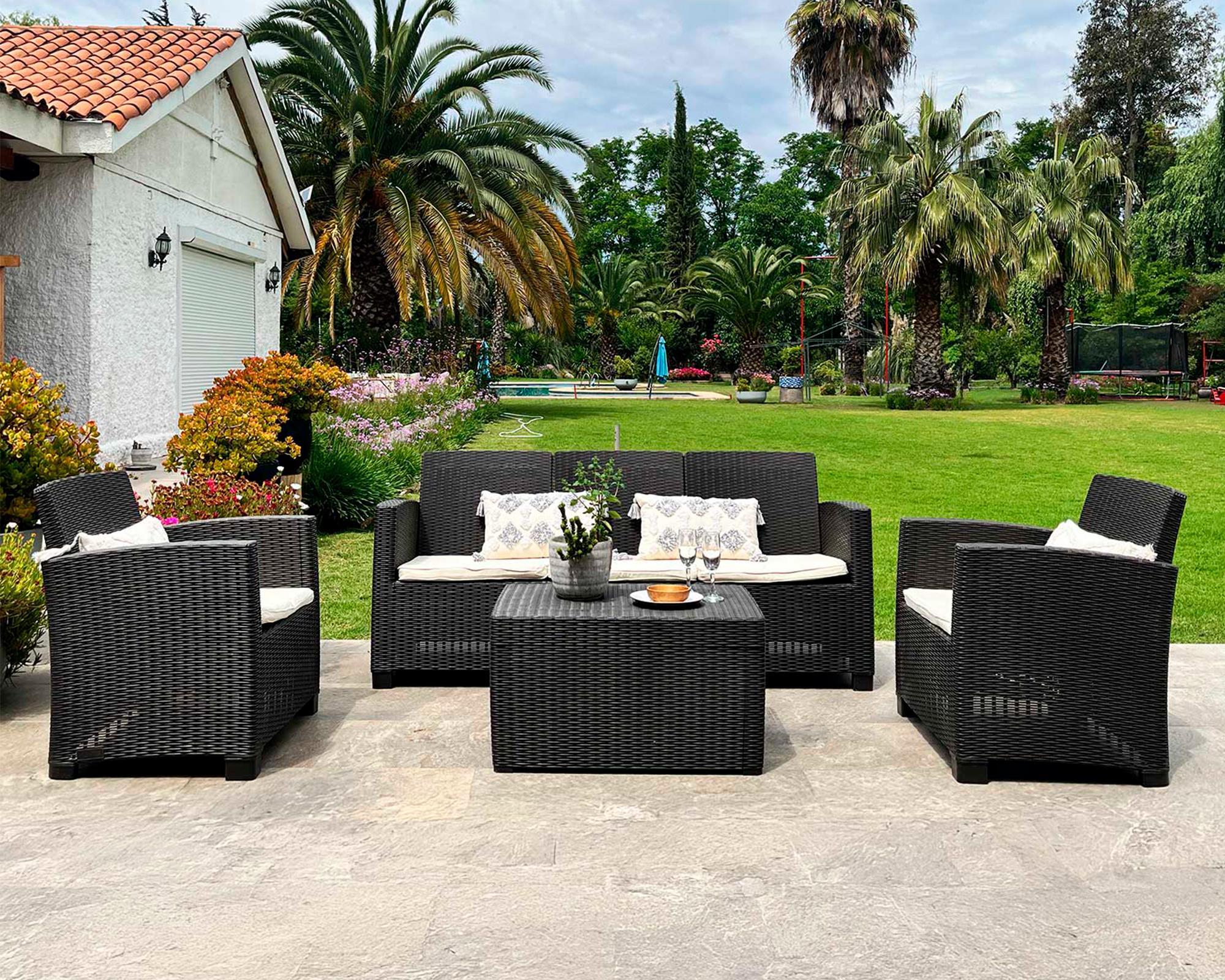 Set terraza 5 personas Sala Álamo Triple café/beige-5