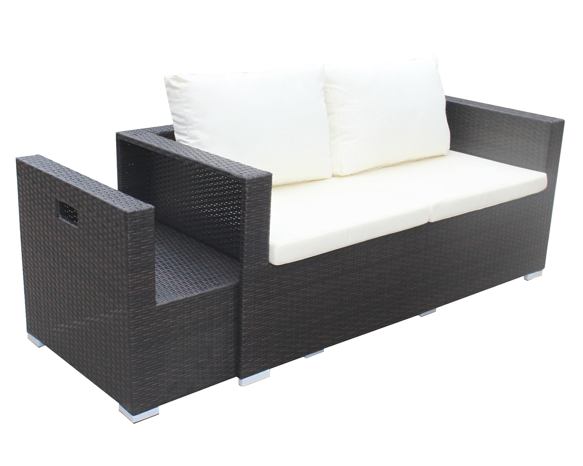 Set terraza 6 personas Versalles chocolate-1