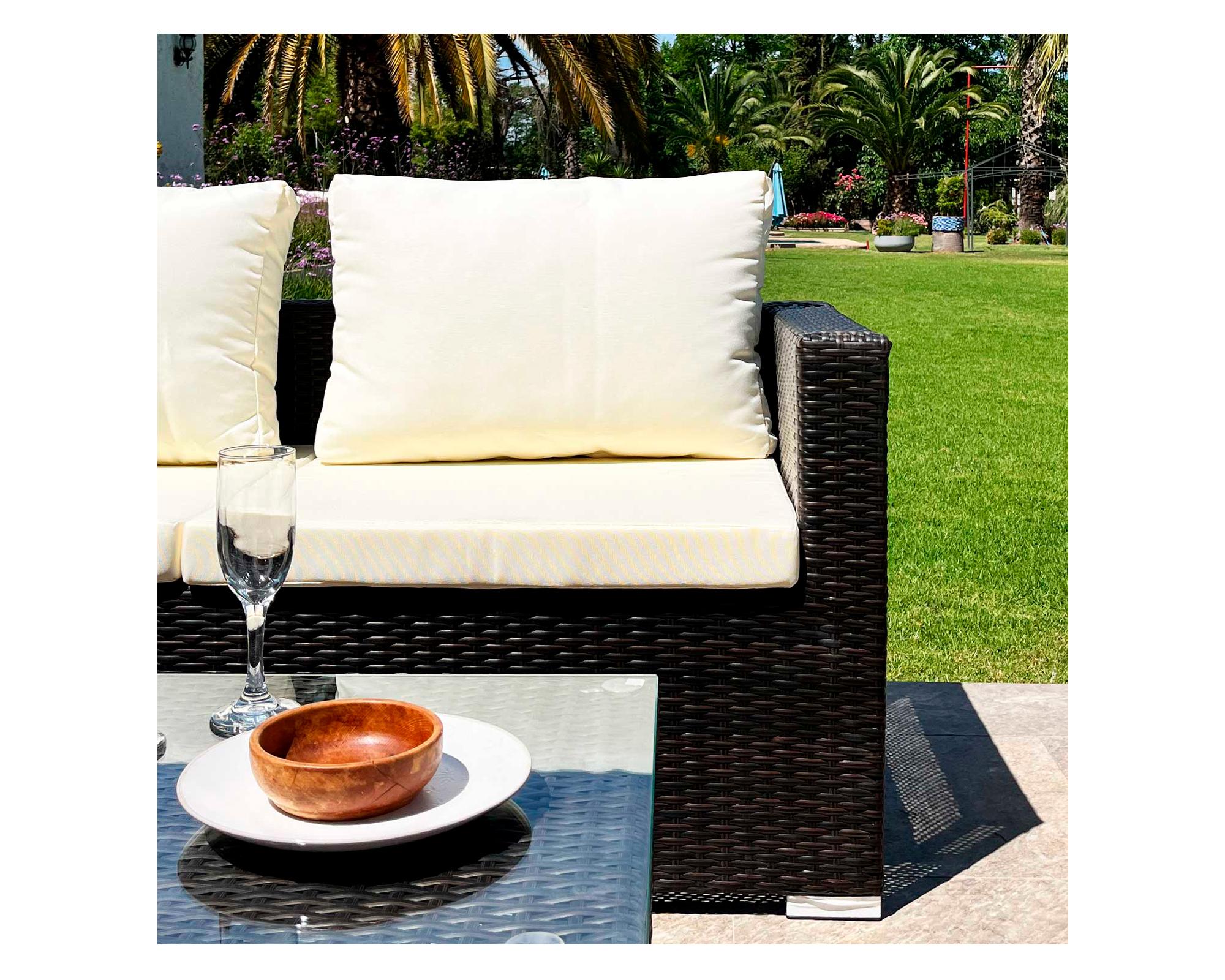 Set terraza 6 personas Versalles chocolate-4