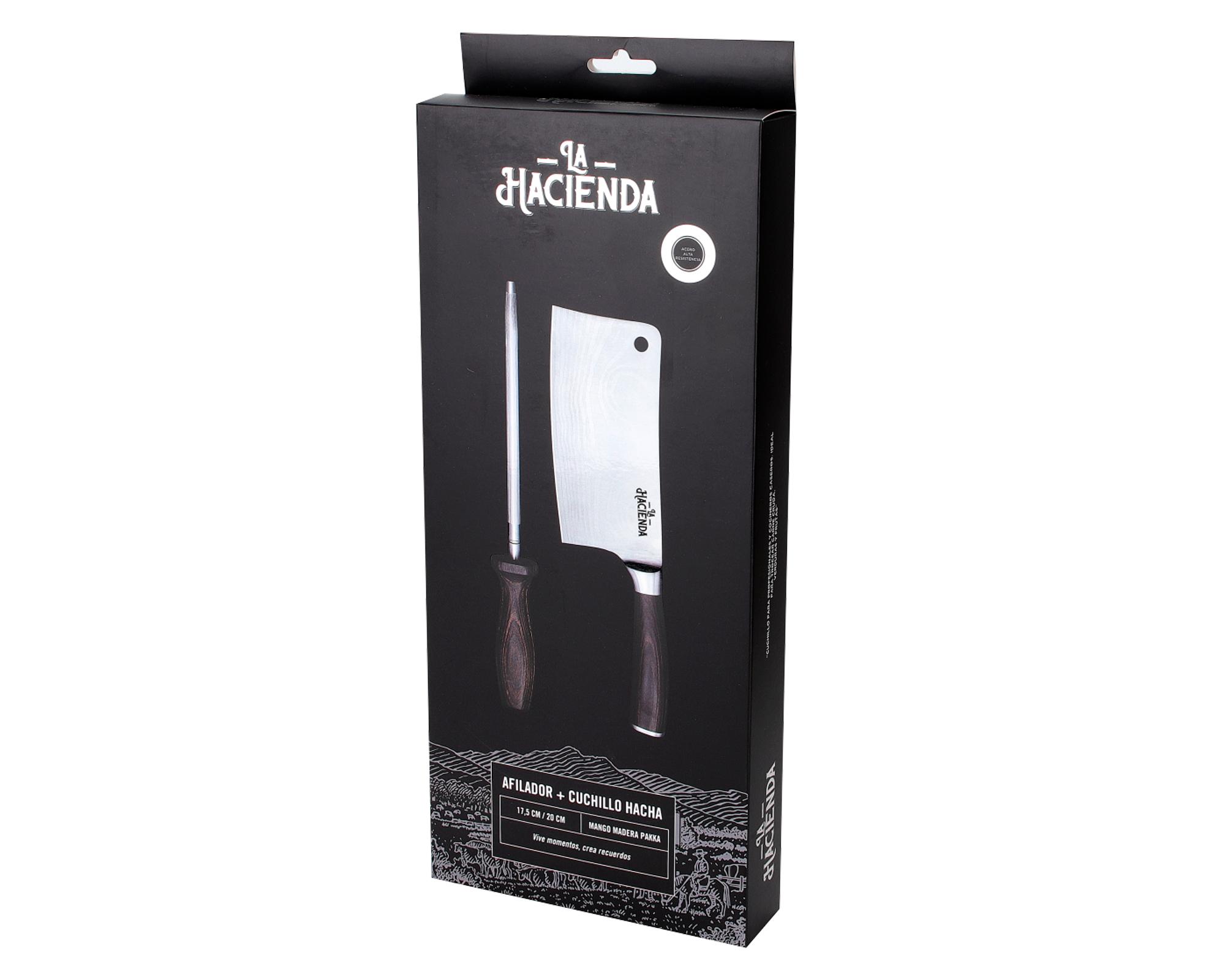 Cuchillo 17.5 cm + afilador 20 cm-3