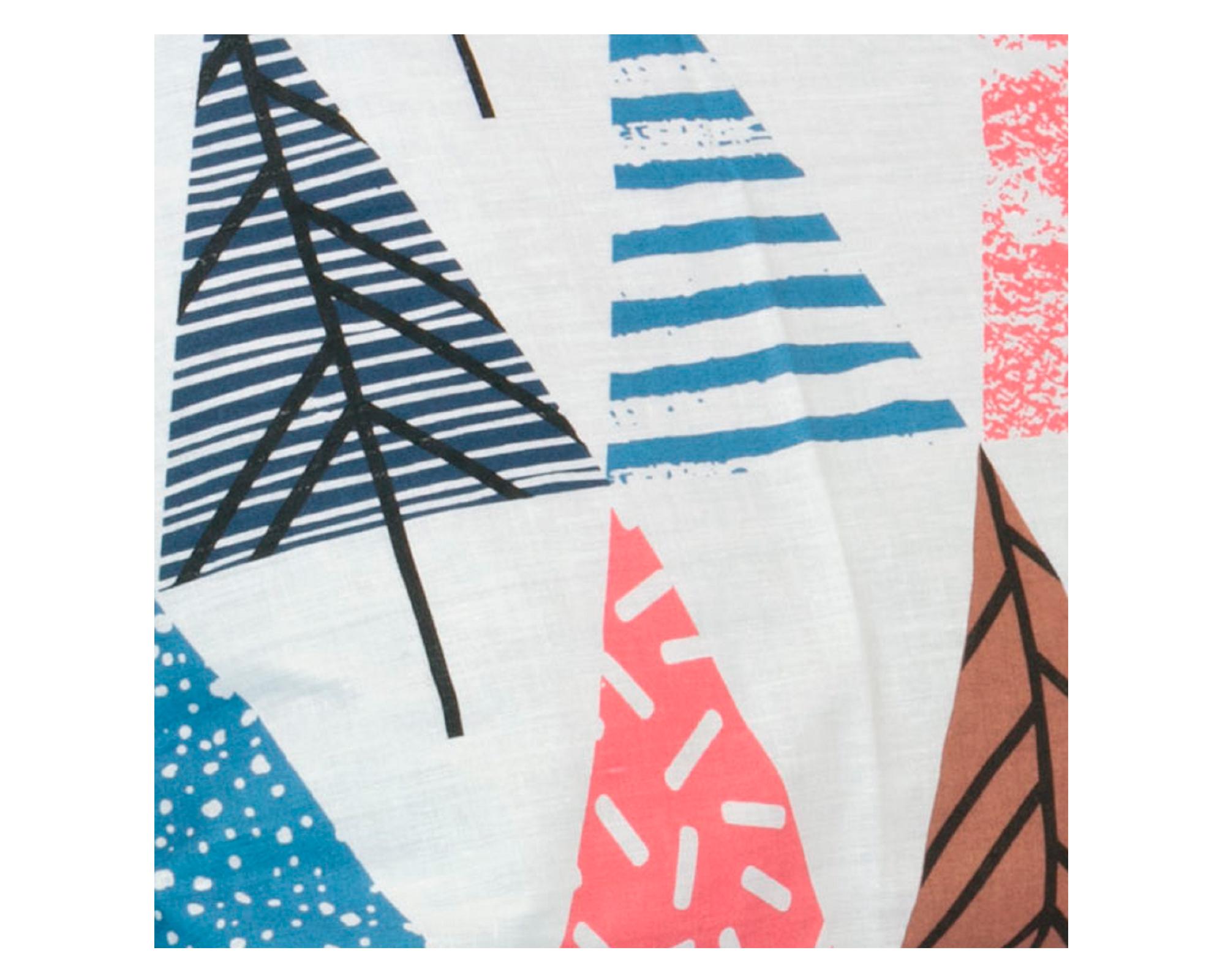 Juego de sábanas 1.5 Plazas 144H Pinos turquesa-1