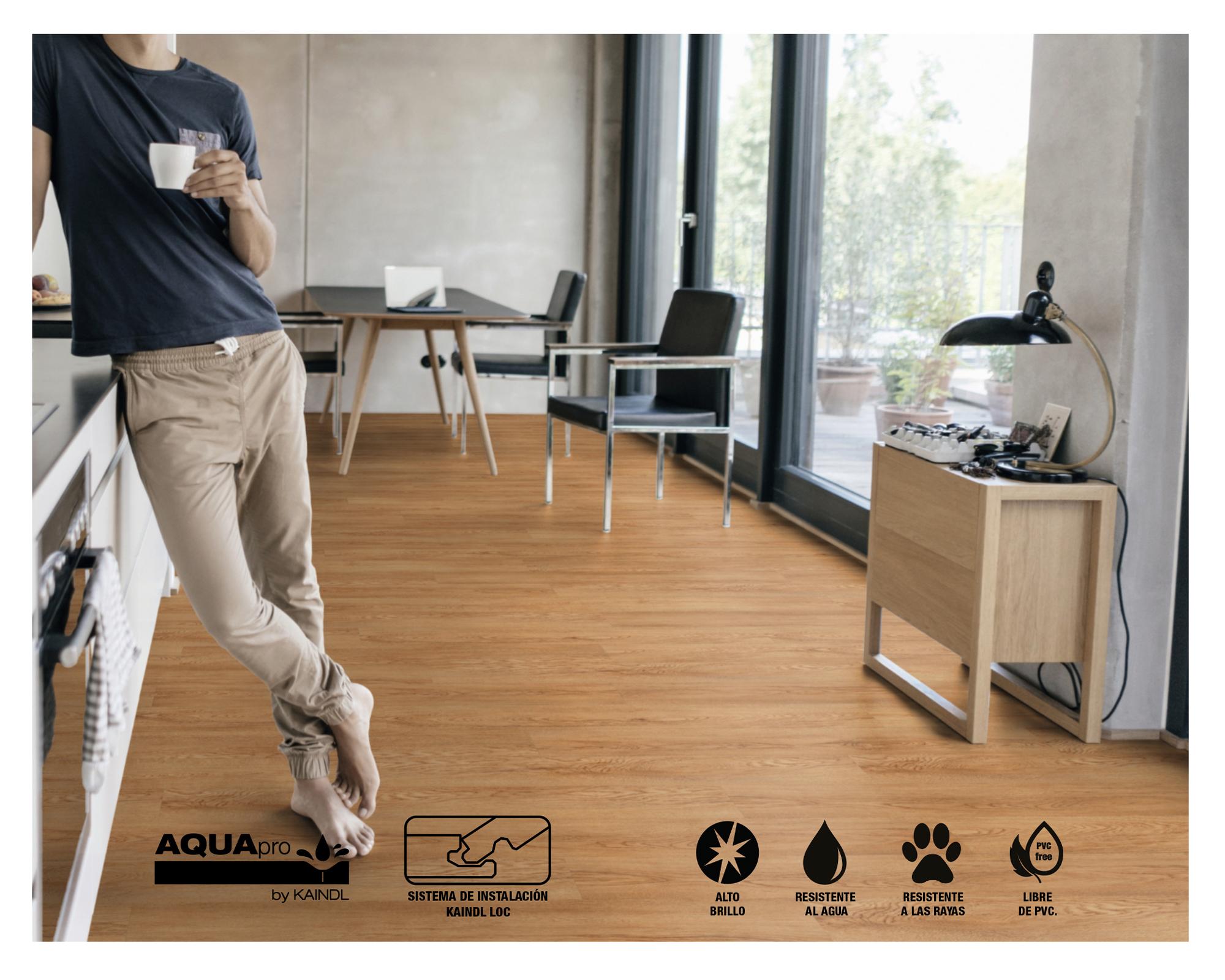 Piso flotantes Easy touch Aquapro oak brera 8 mm 2.20 m2-3