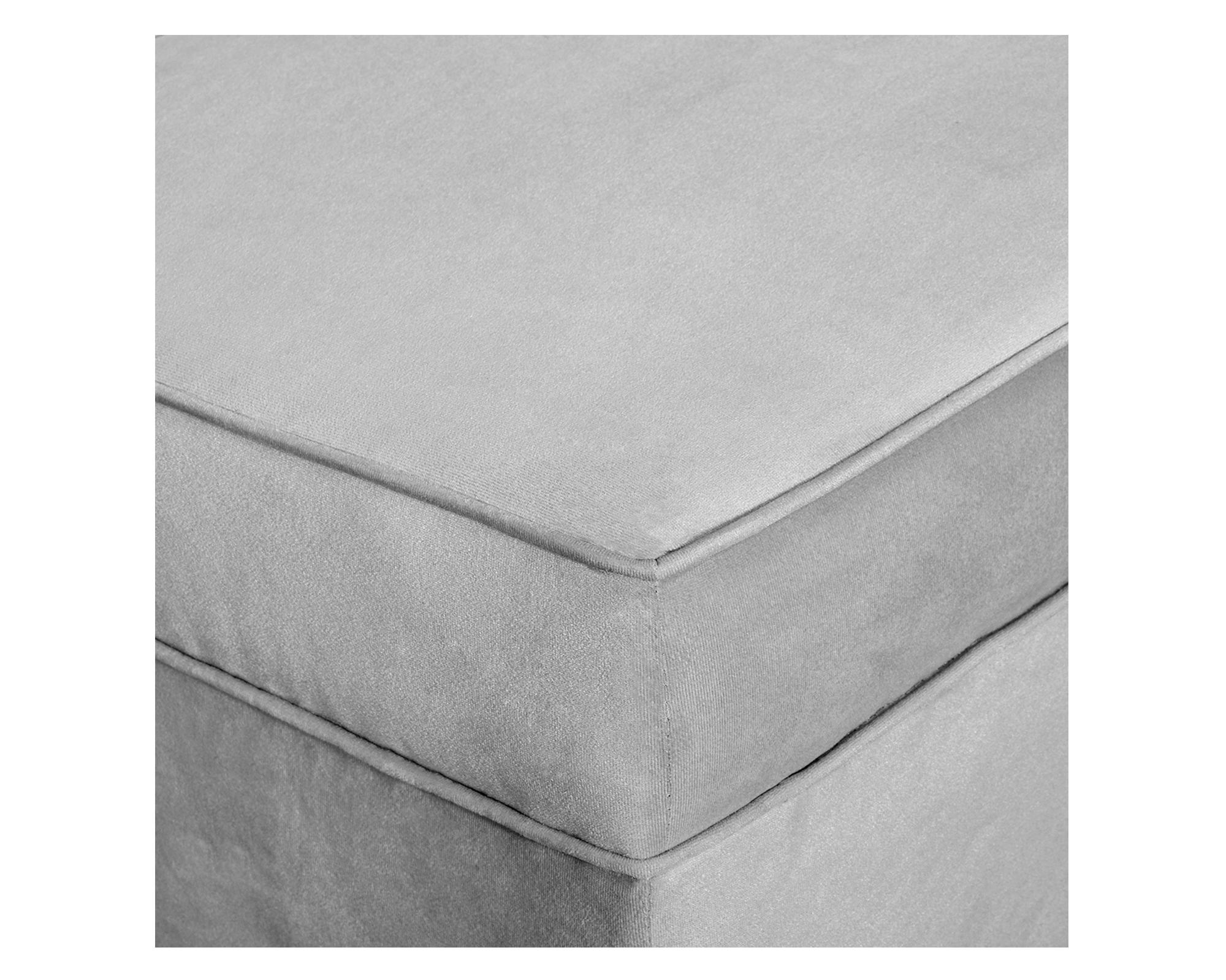 Banqueta Florencia Felpa gris-2