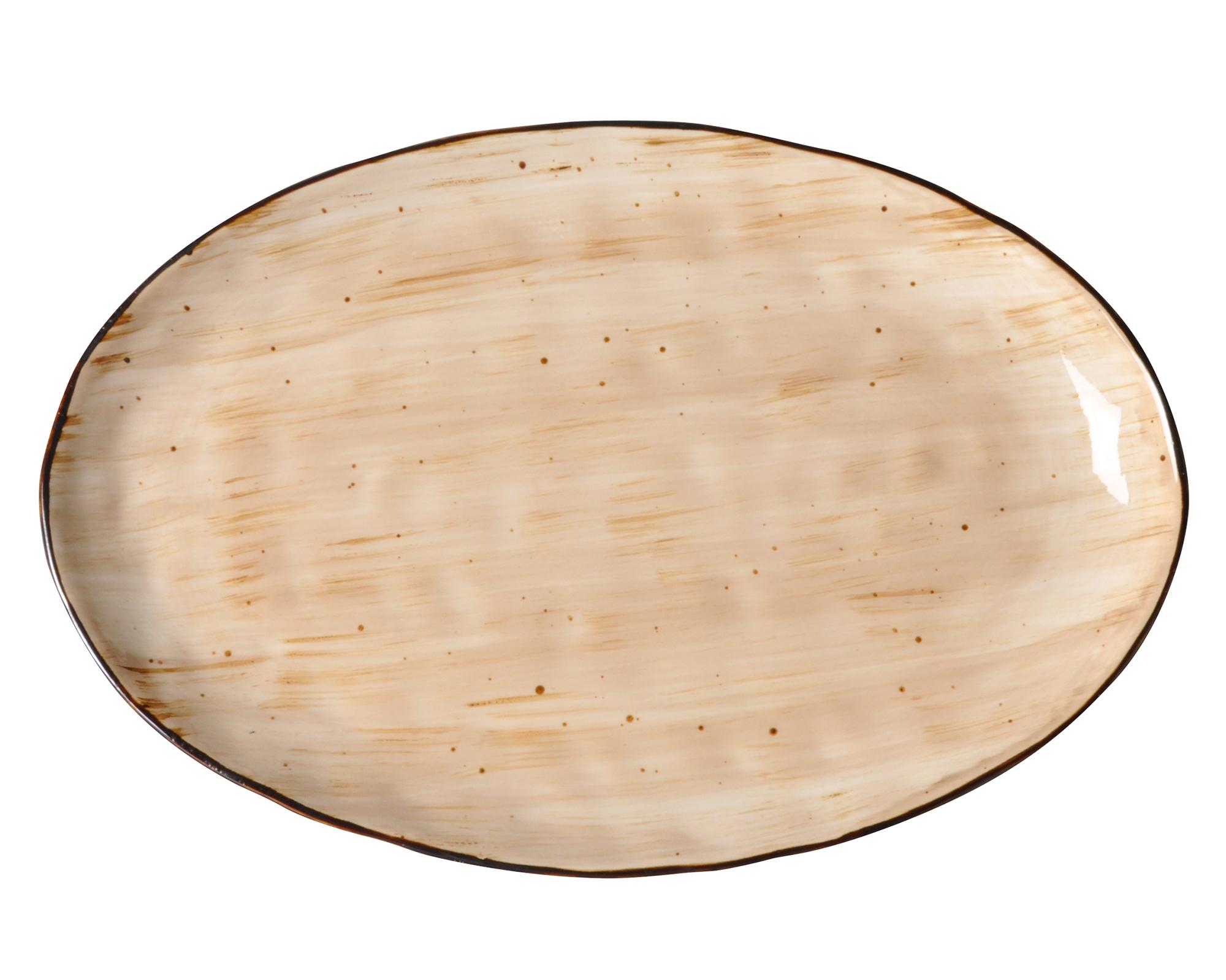 Plato ovalado 100 ml degradé beige-0