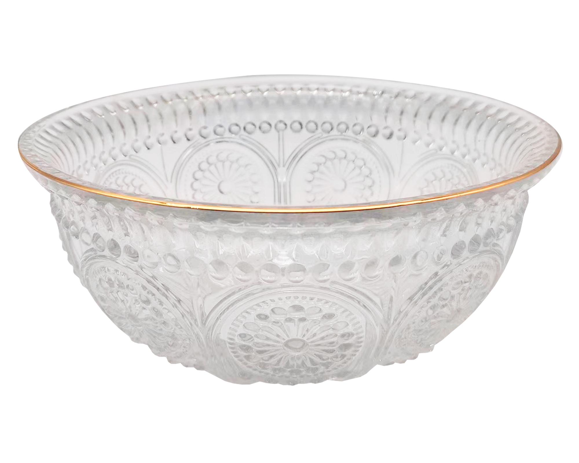 Bowl vidrio embossed dorado-0