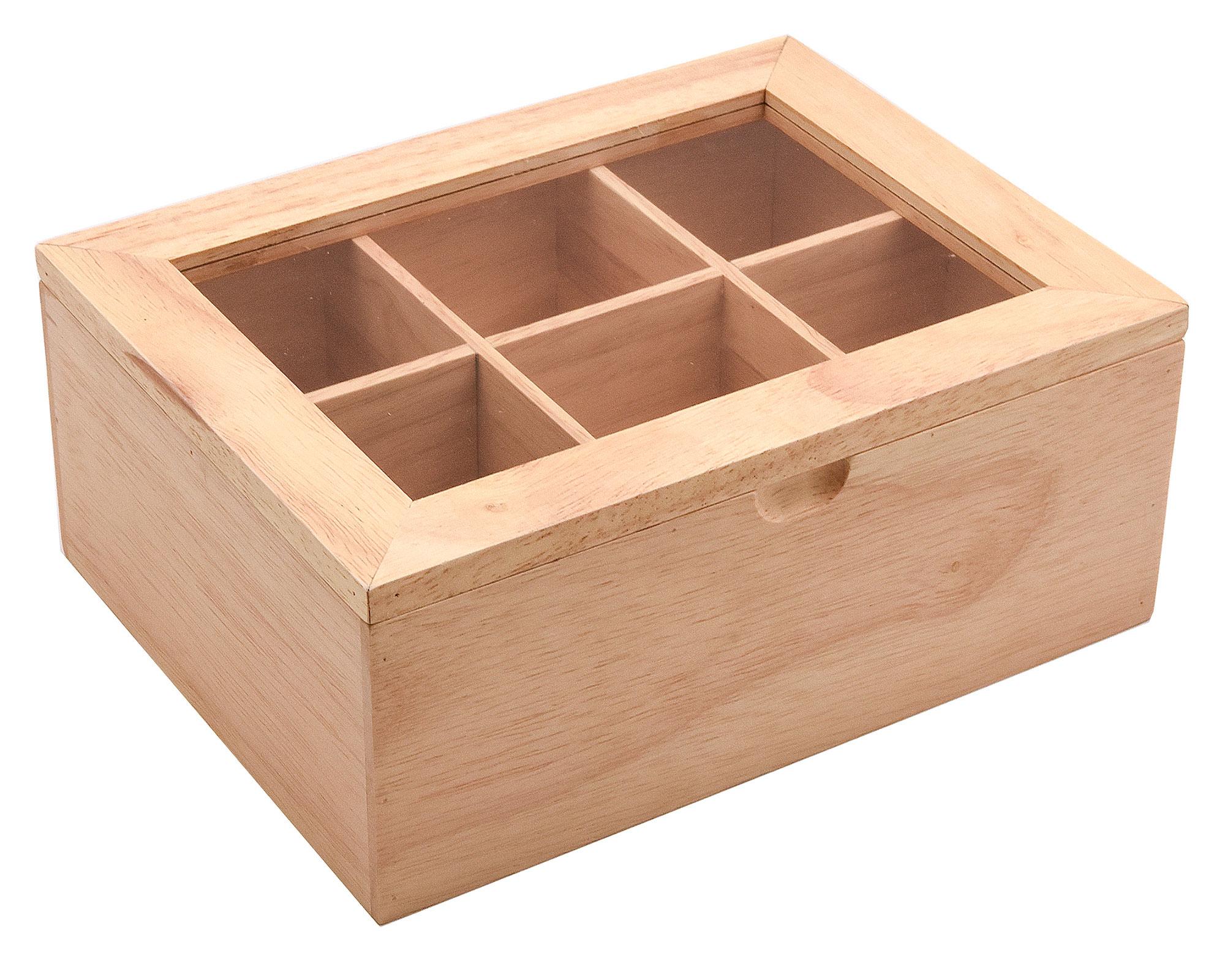 Caja porta Té 6 compartimientos-0