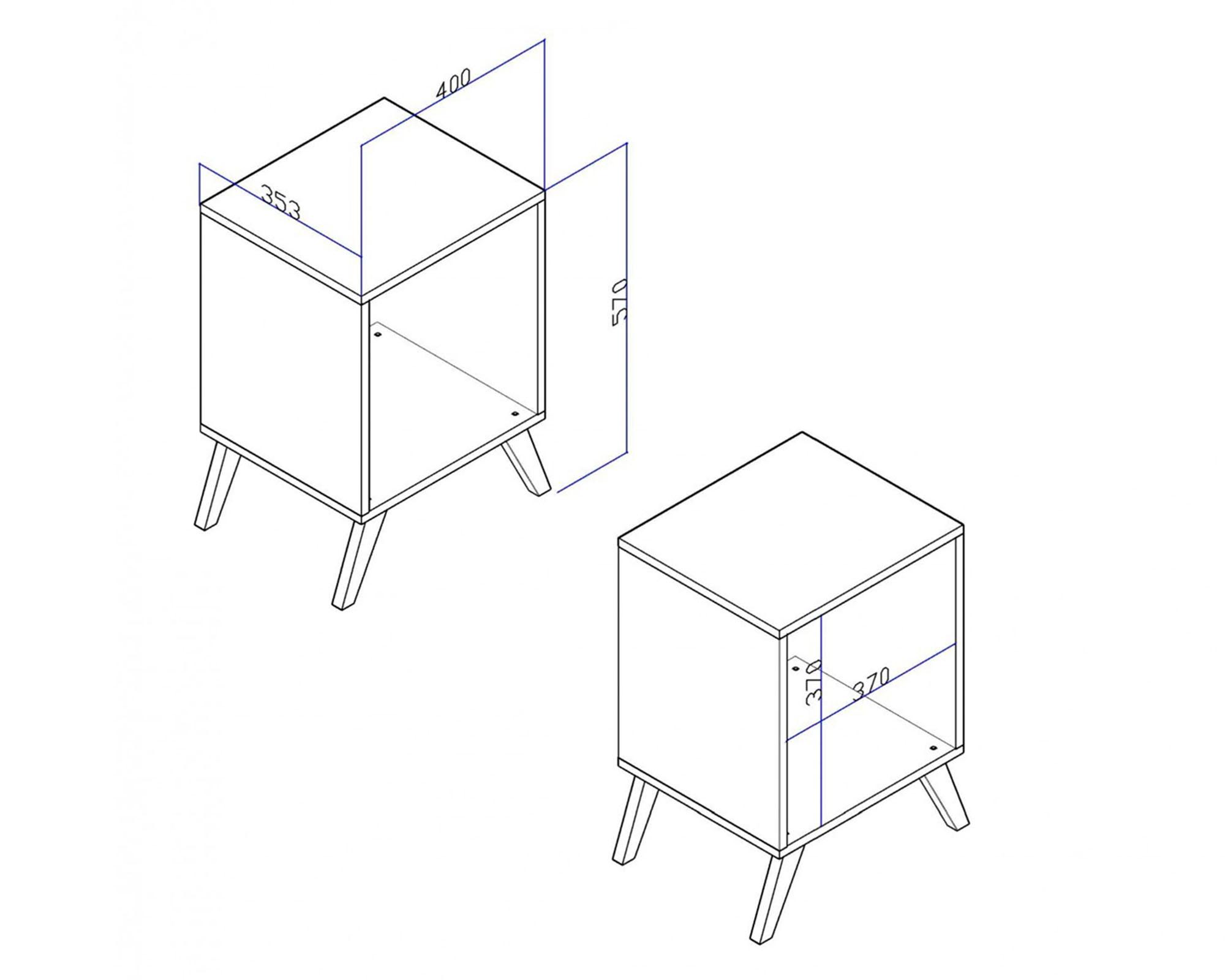 Velador nicho Retro negro-2