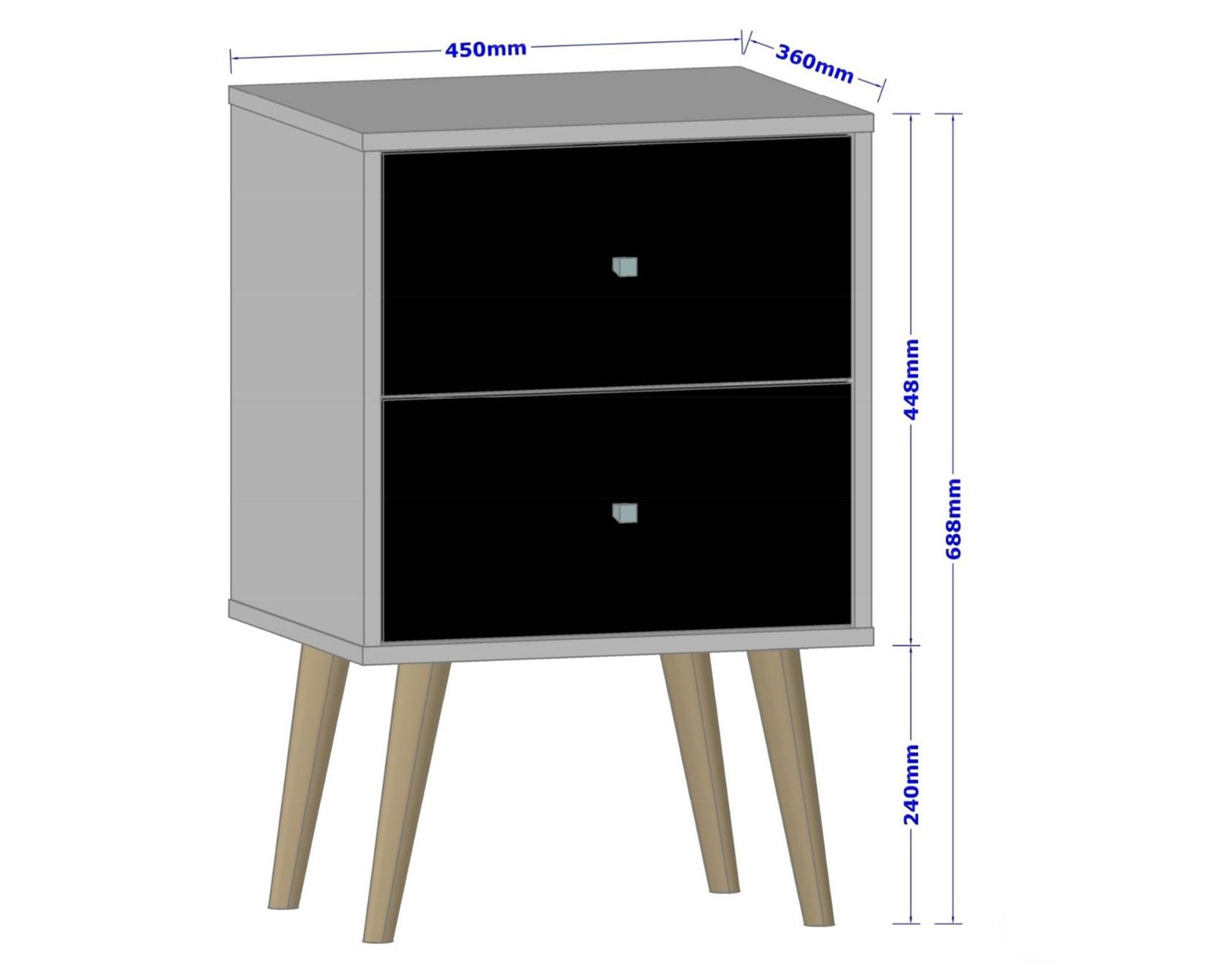 Velador 2 cajones MB2015 amarillo-2