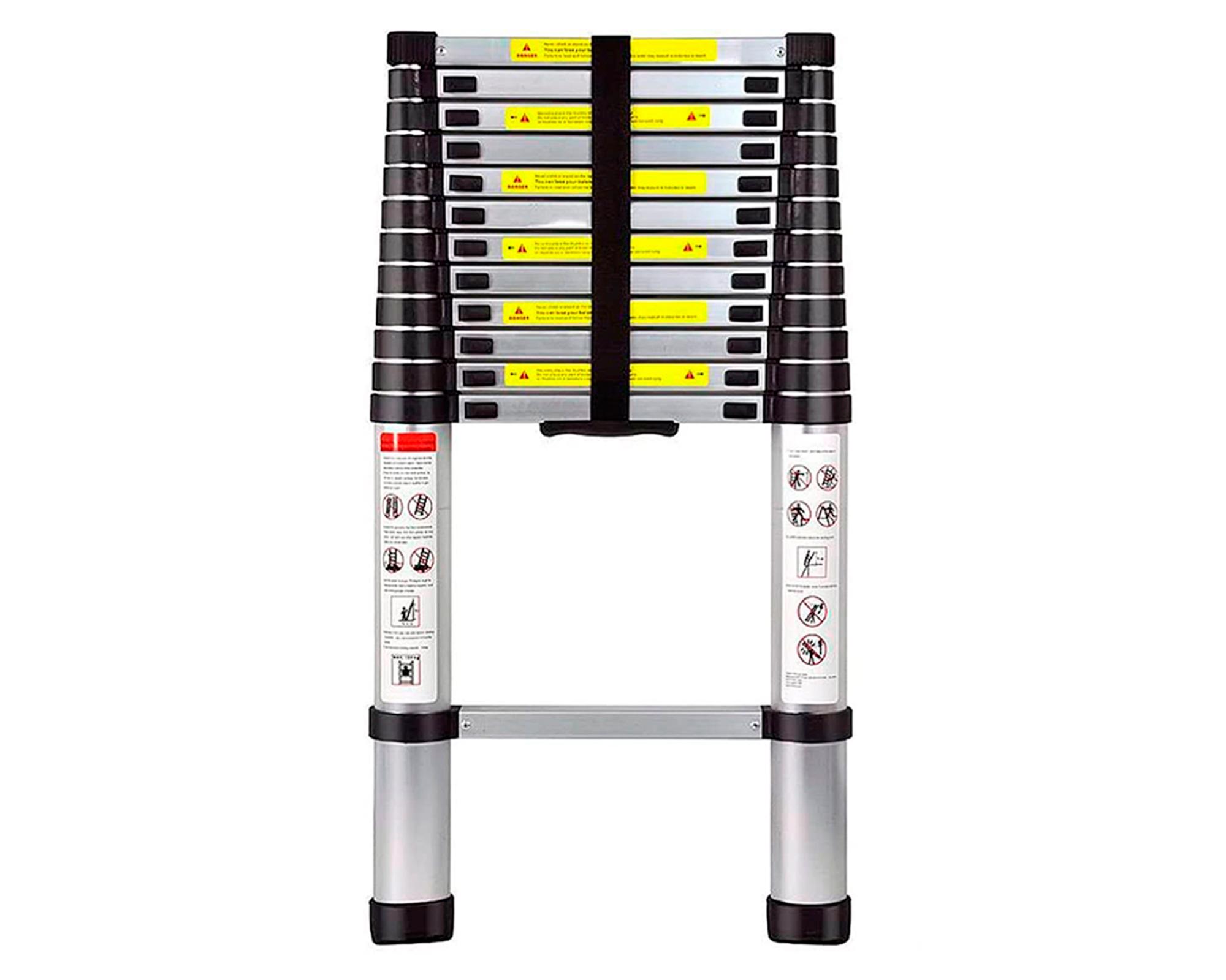 Escalera telescópica alto 3.8 m 13 peldaños-0