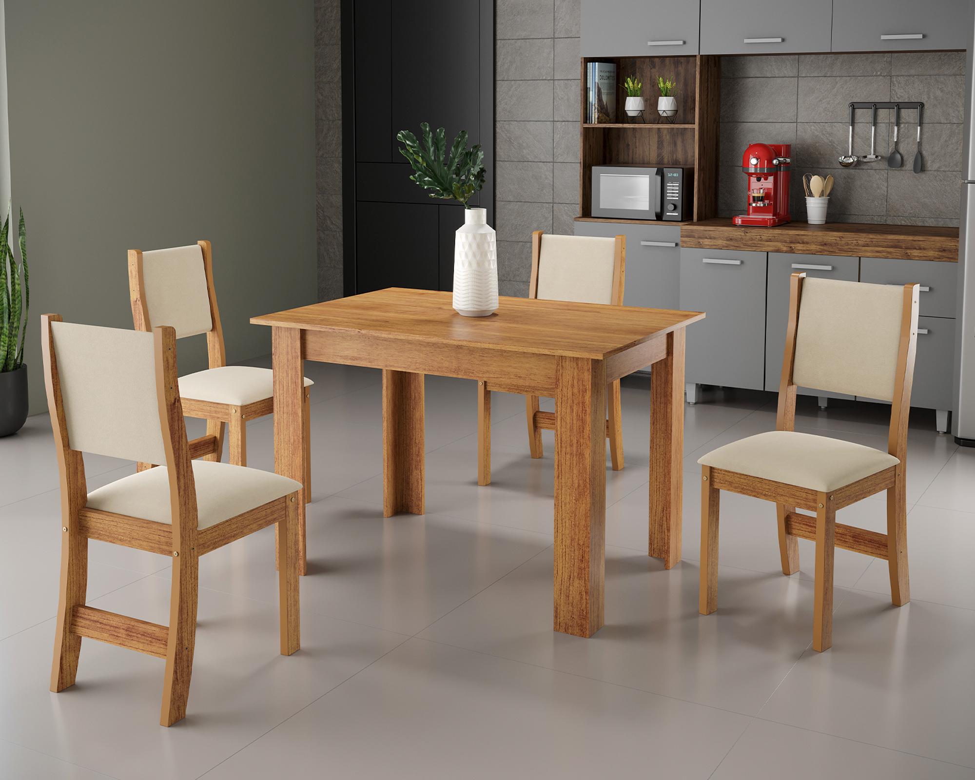Juego de comedor 4 personas rectangular Palace amedoa-2