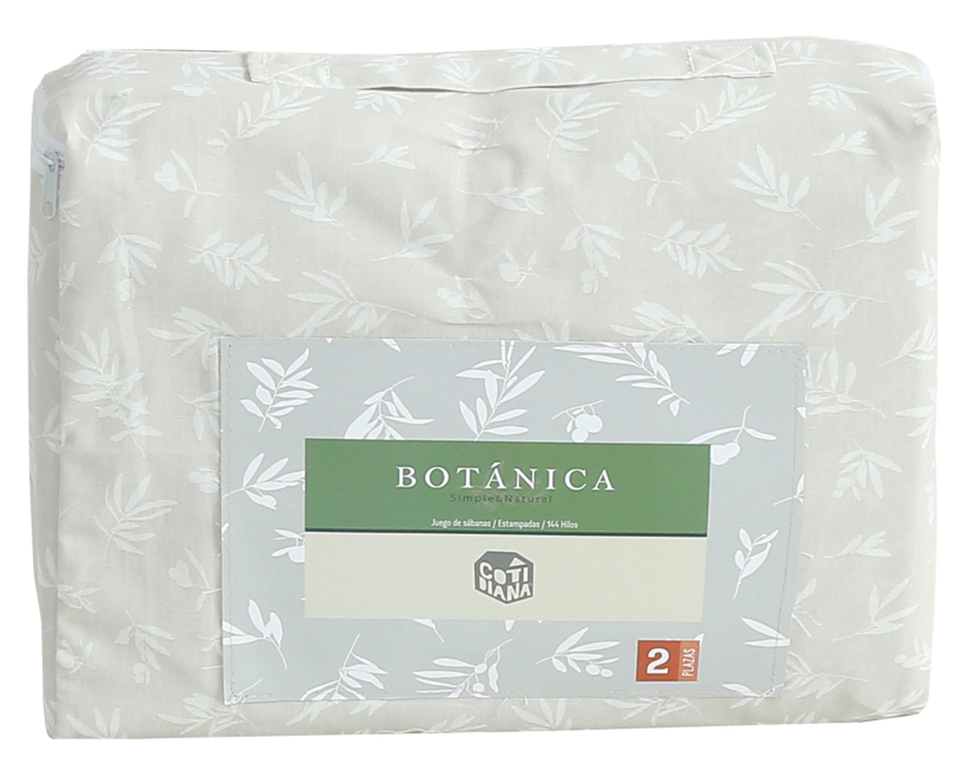 Juego de sábanas 2 plazas Botánica 144 hilos-1