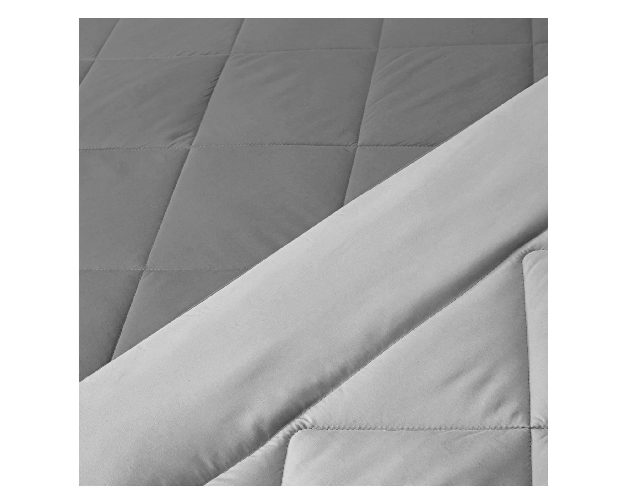 Plumón Liso gris 2 plazas-2