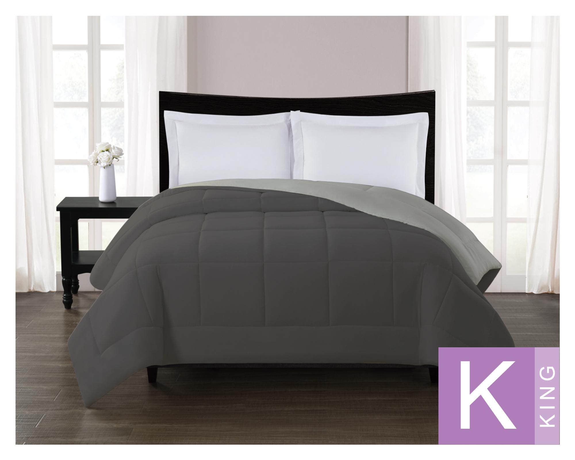 Plumón plumas Bicolor gris King-0