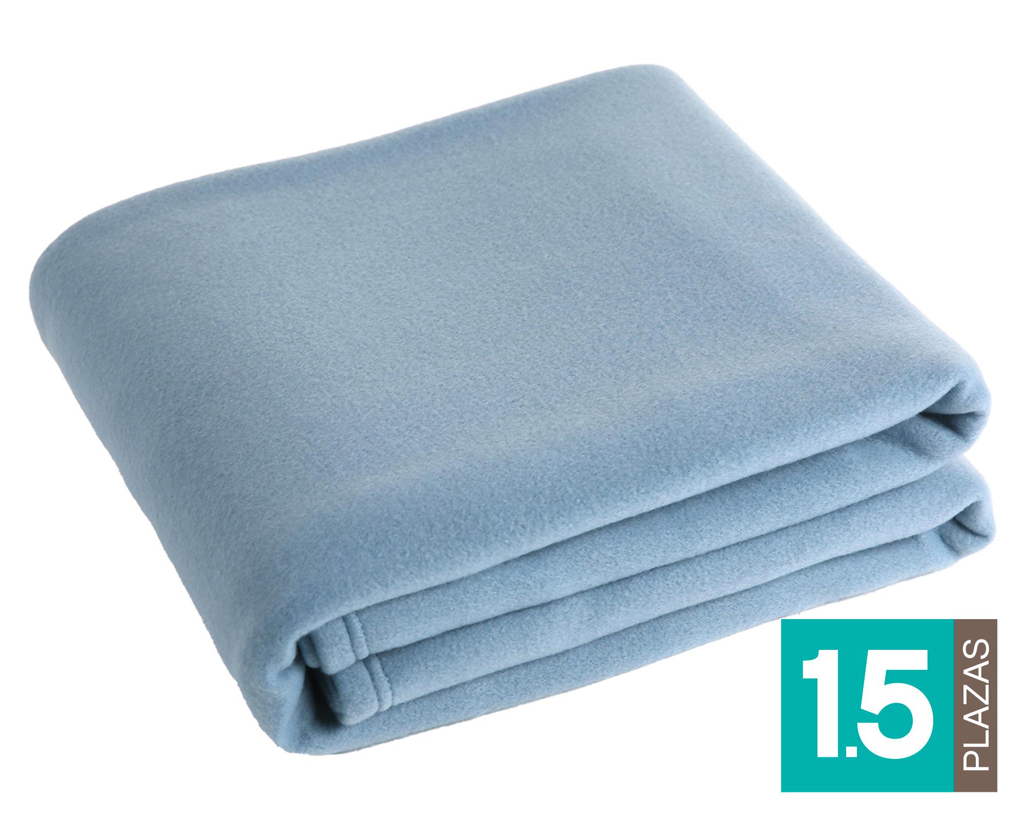 Frazada polar Lisa 300 gsm azul 1.5 plazas-0