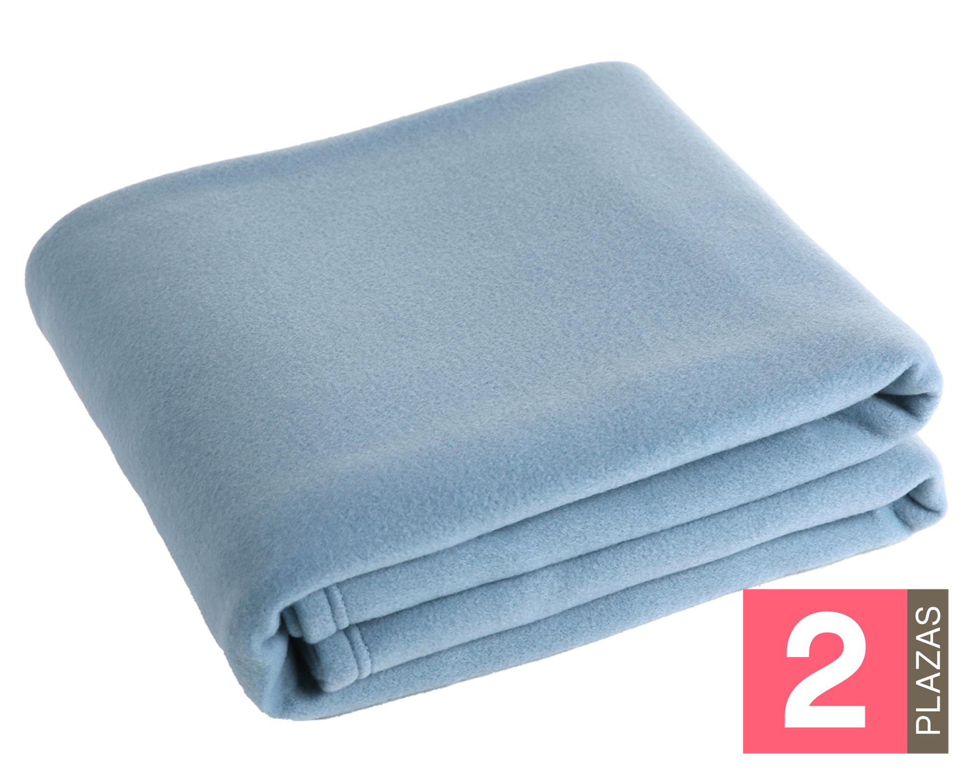 Frazada polar Lisa 300 gsm azul 2 plazas-0
