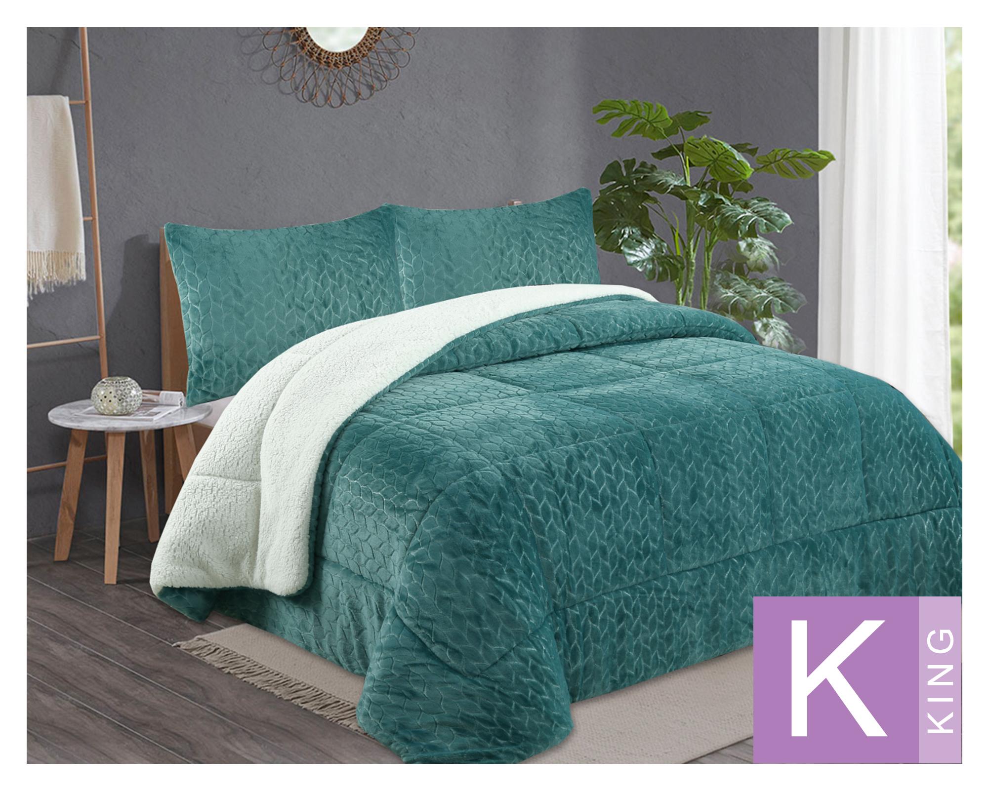 Plumón sherpa Coral turquesa King-0