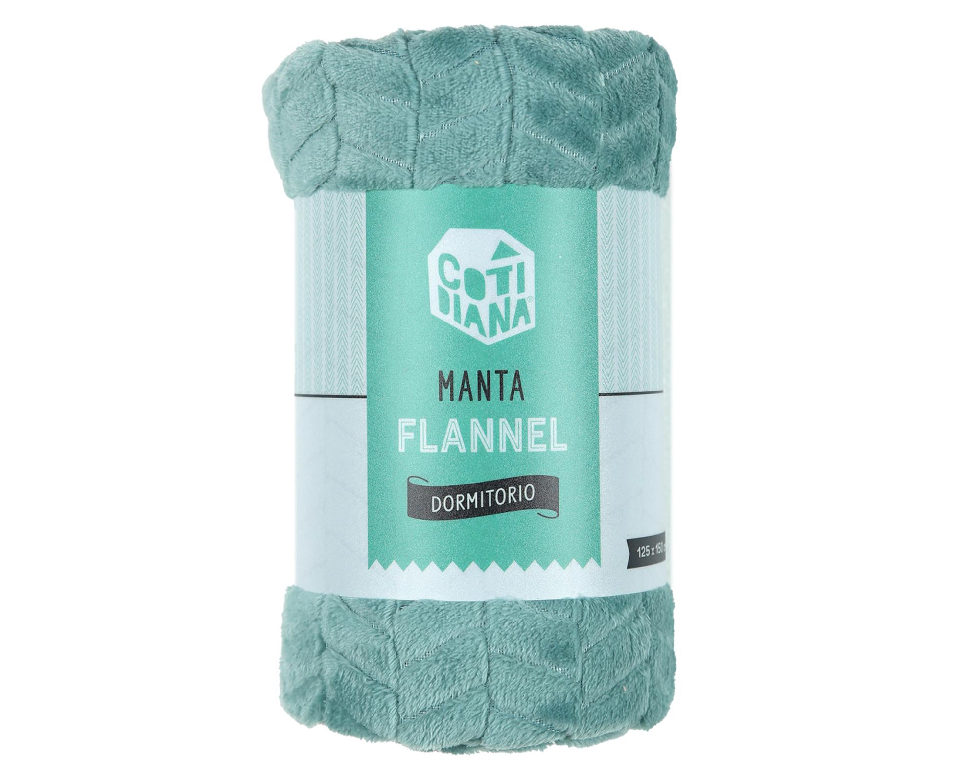 Manta 125x150 cm Jacquar turquesa-0