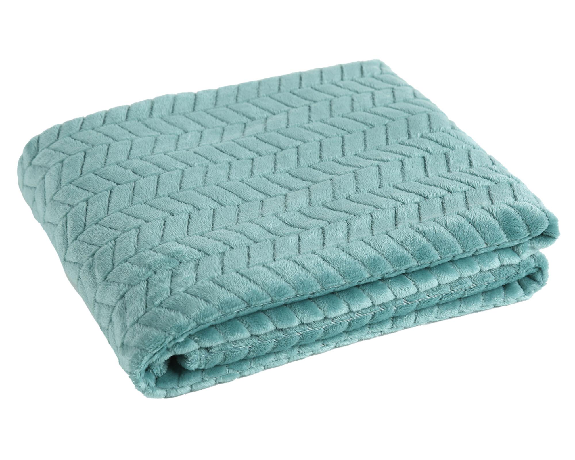 Manta 125x150 cm Jacquar turquesa-1