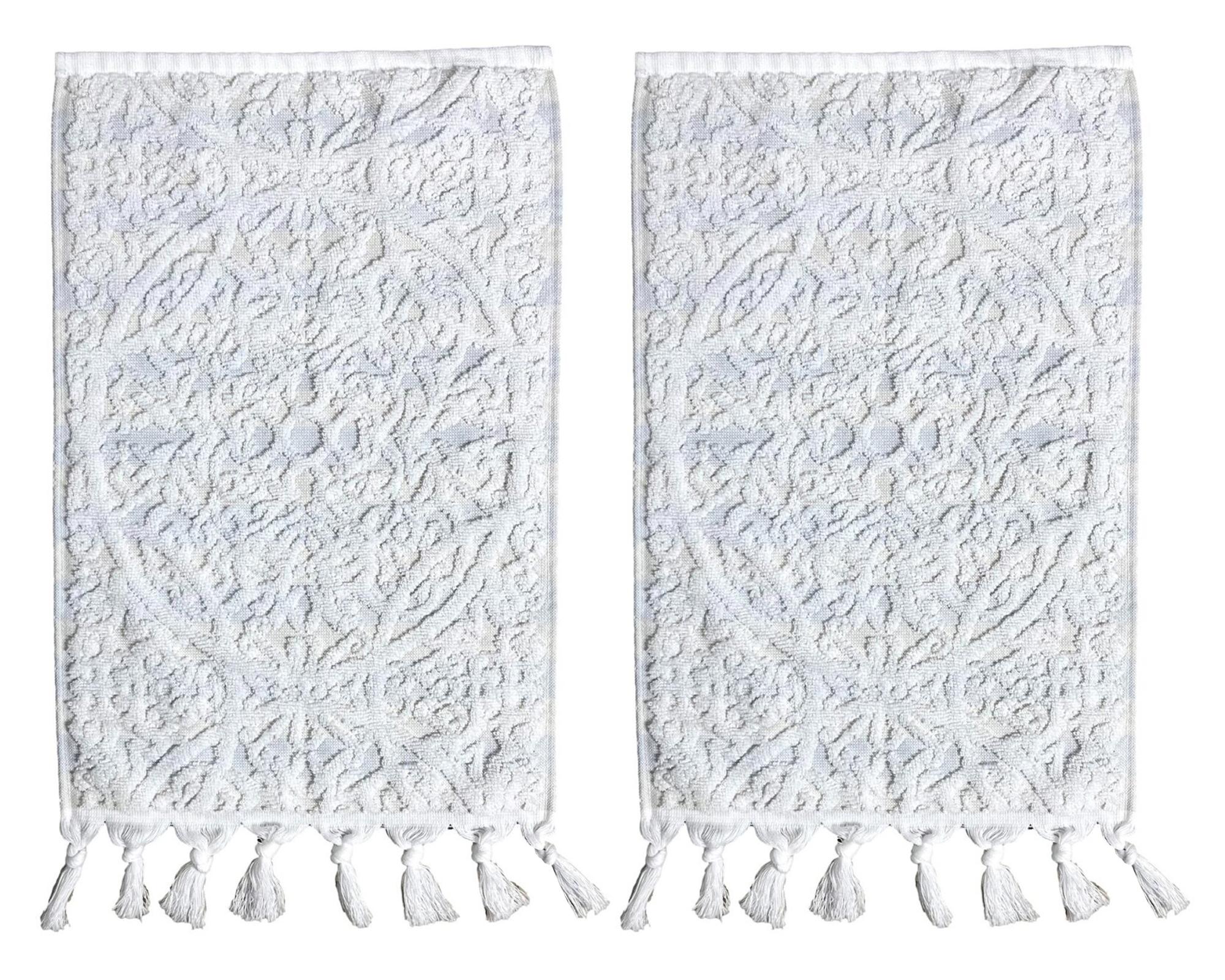 Toalla visita Jacquard gris 2 unidades-0
