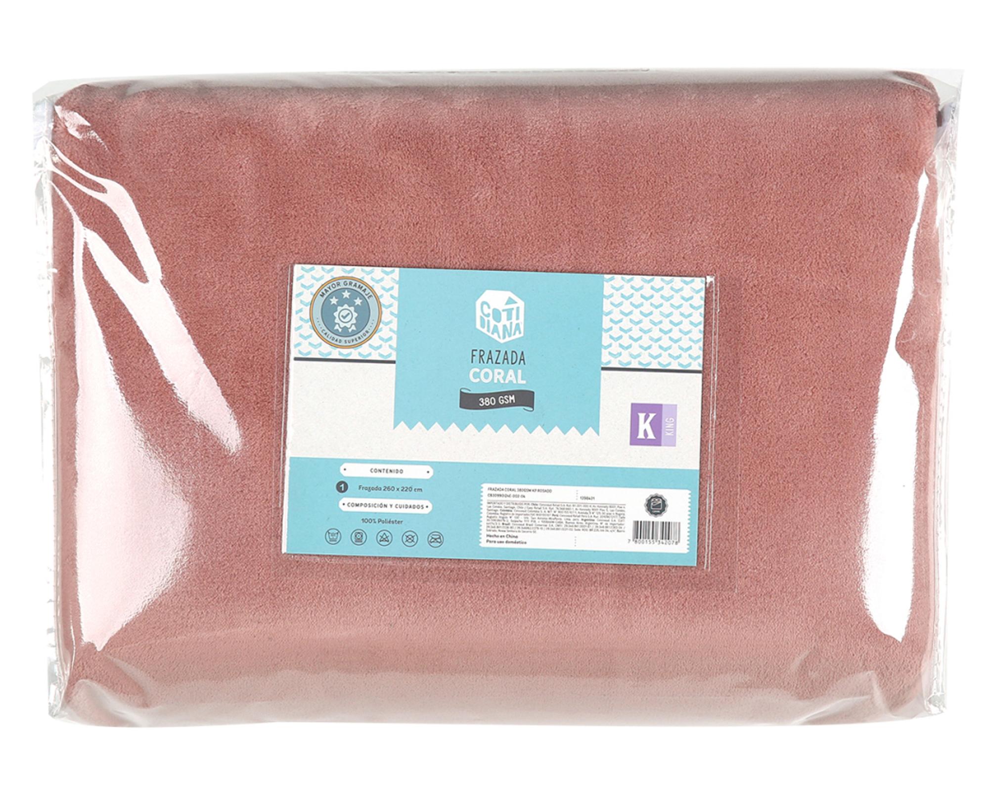 Frazada Coral rosado King-2