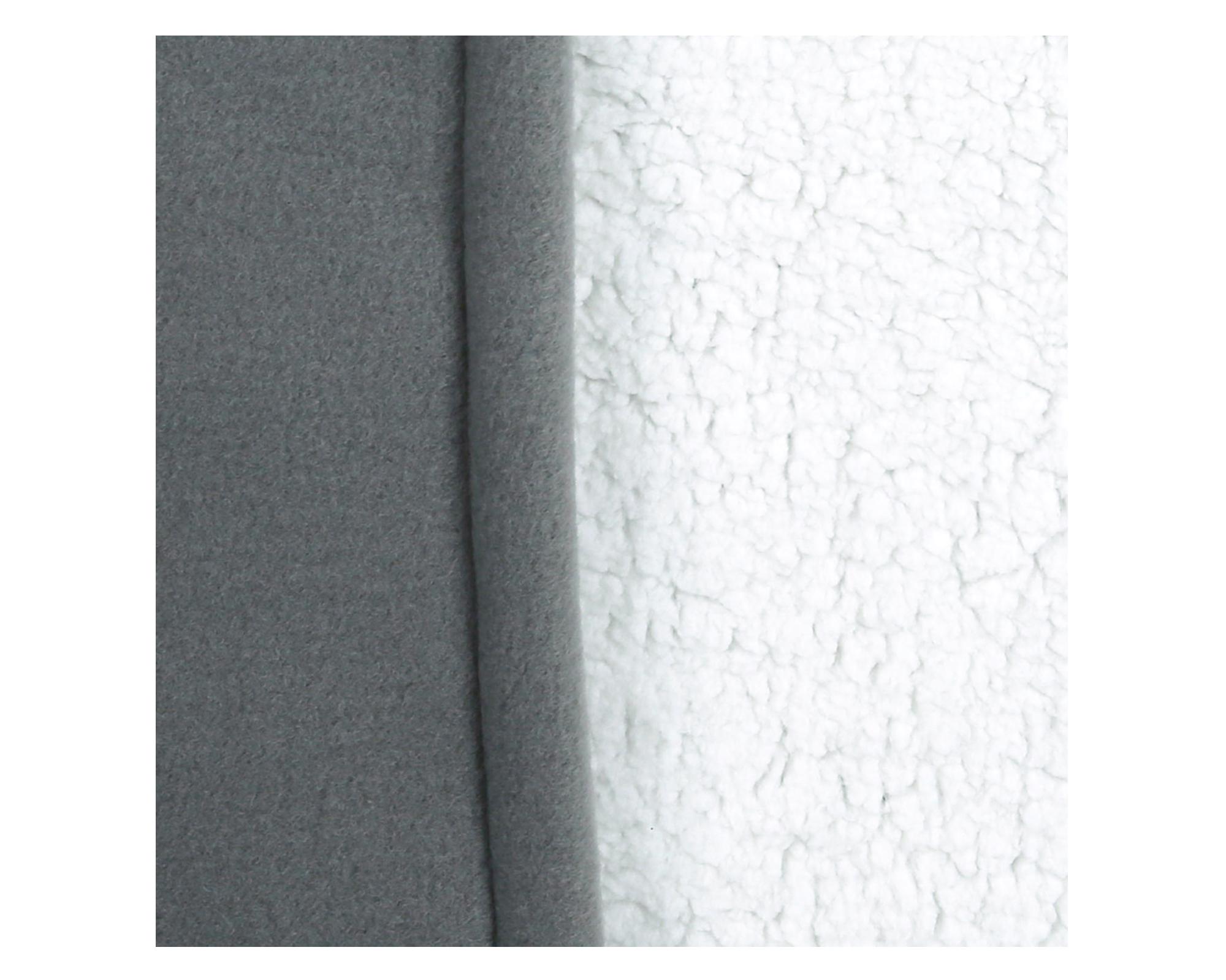 Frazada Polar/sherpa gris King-1