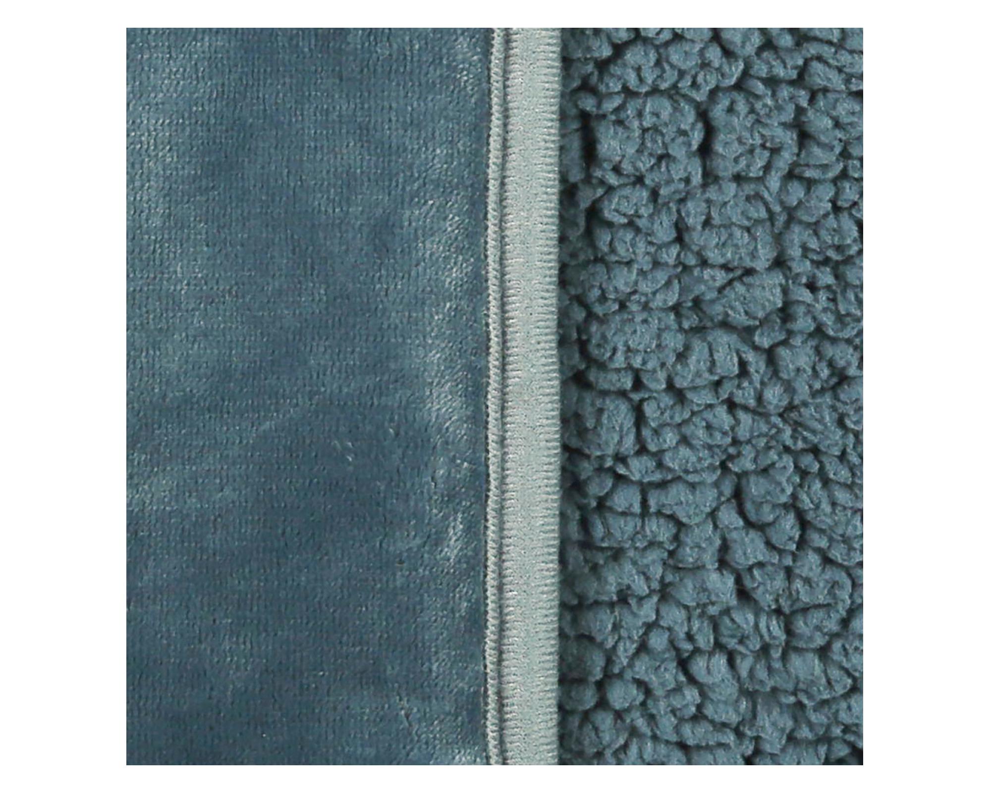 Frazada Flannel/sherpa azul 1.5 plazas-1