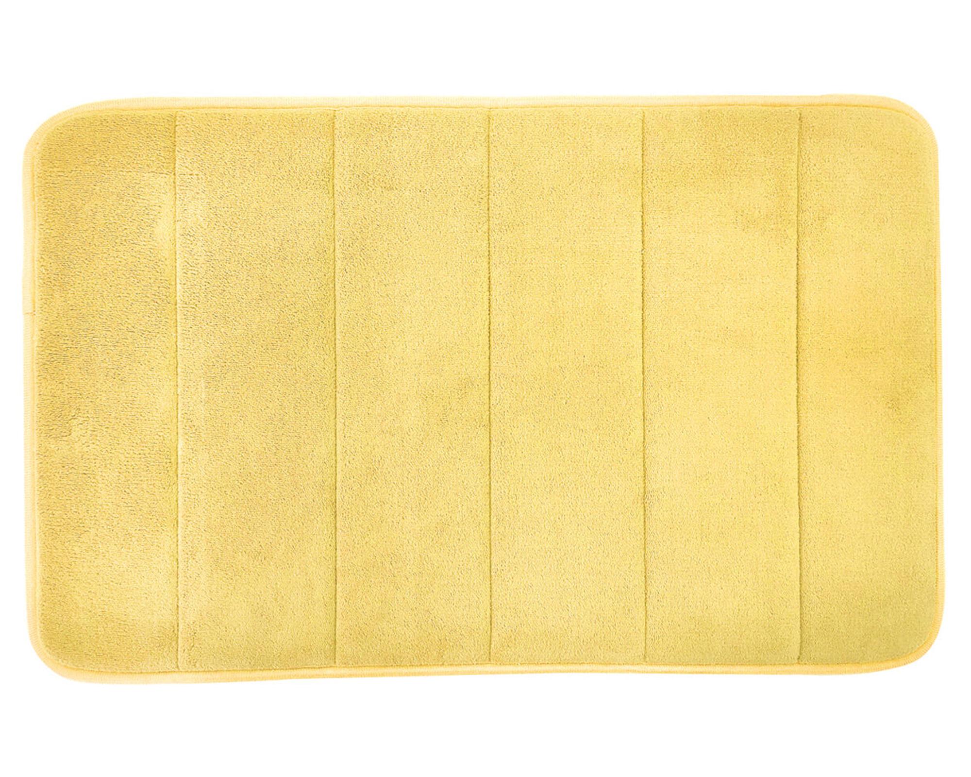 Piso baño Memory foam Liso amarillo 40x60 cm-0