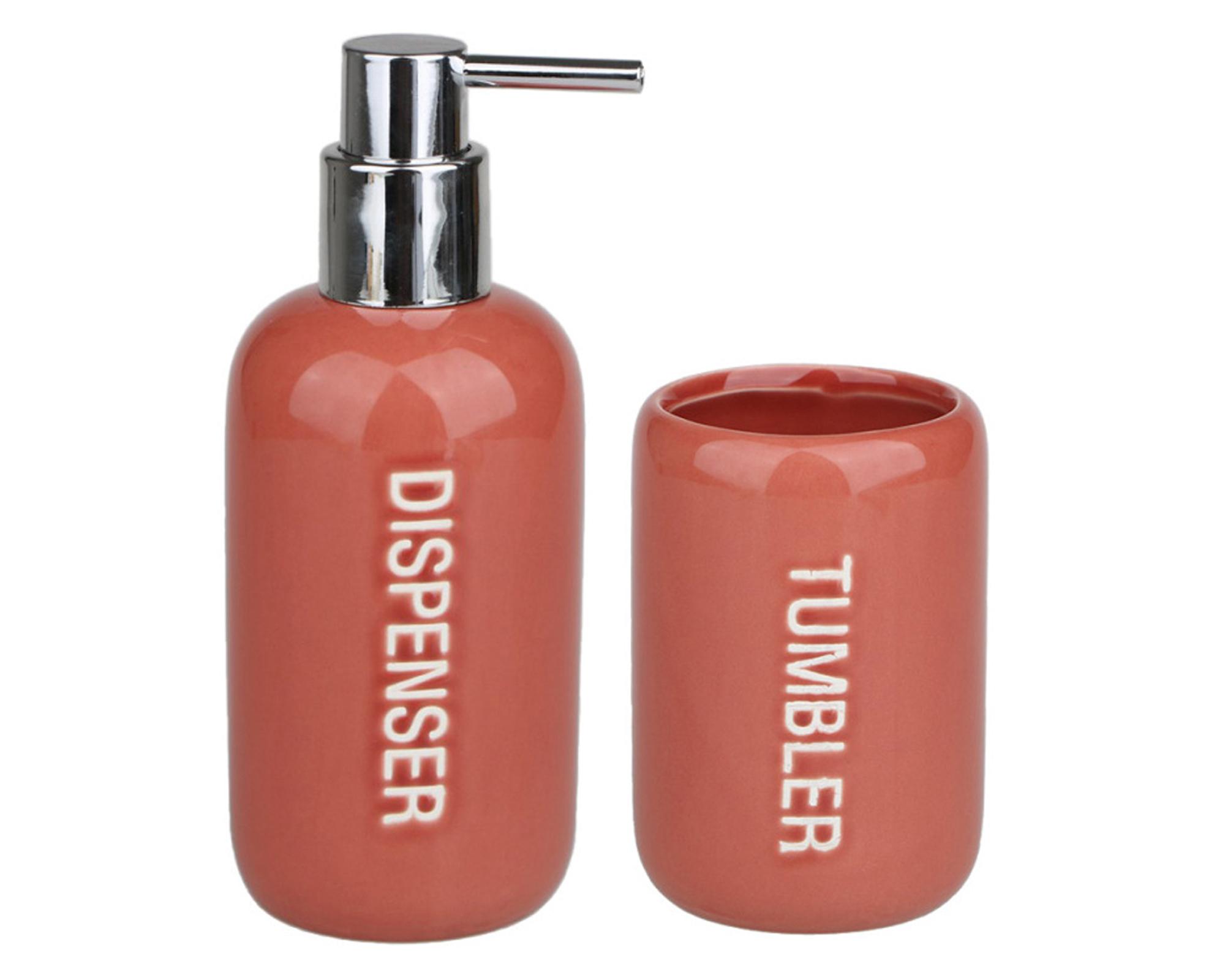 Accesorios baño Letras rojo 2 piezas-0