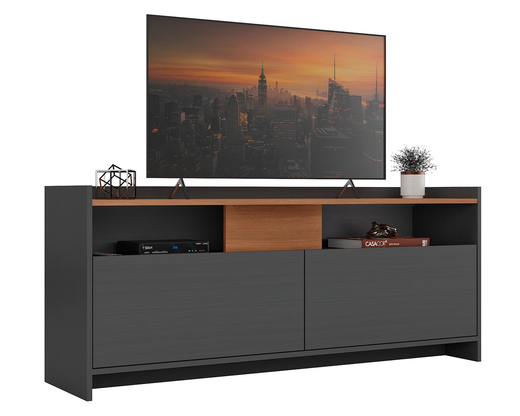 Rack TV 55" Rk 2120 grafito café claro-1