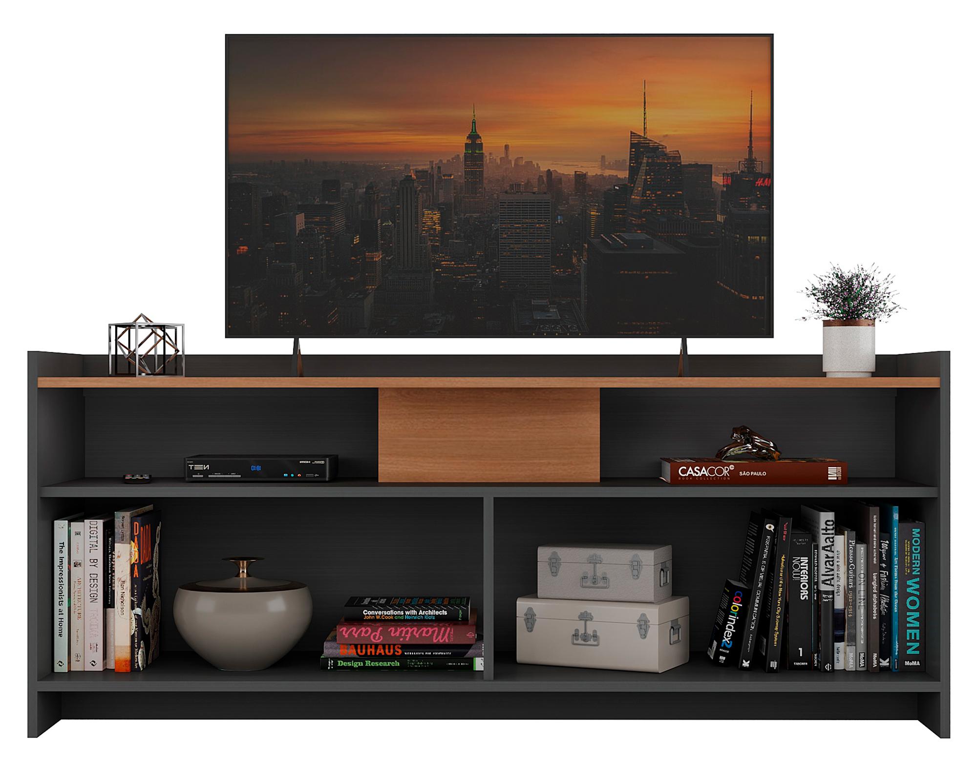 Rack TV 55" Rk 2120 grafito café claro-2