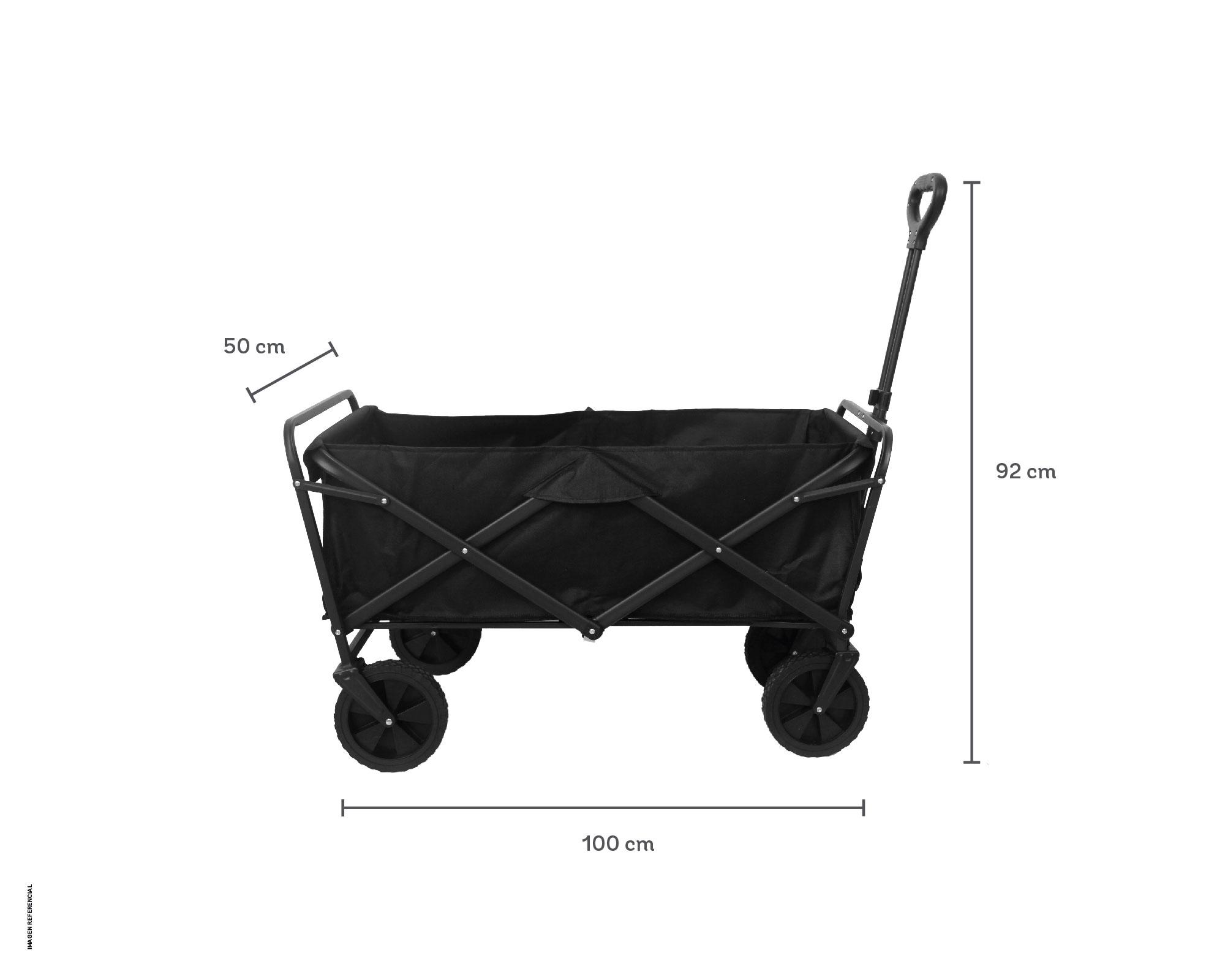Carro abierto plegable 100 kg 4 ruedas-6