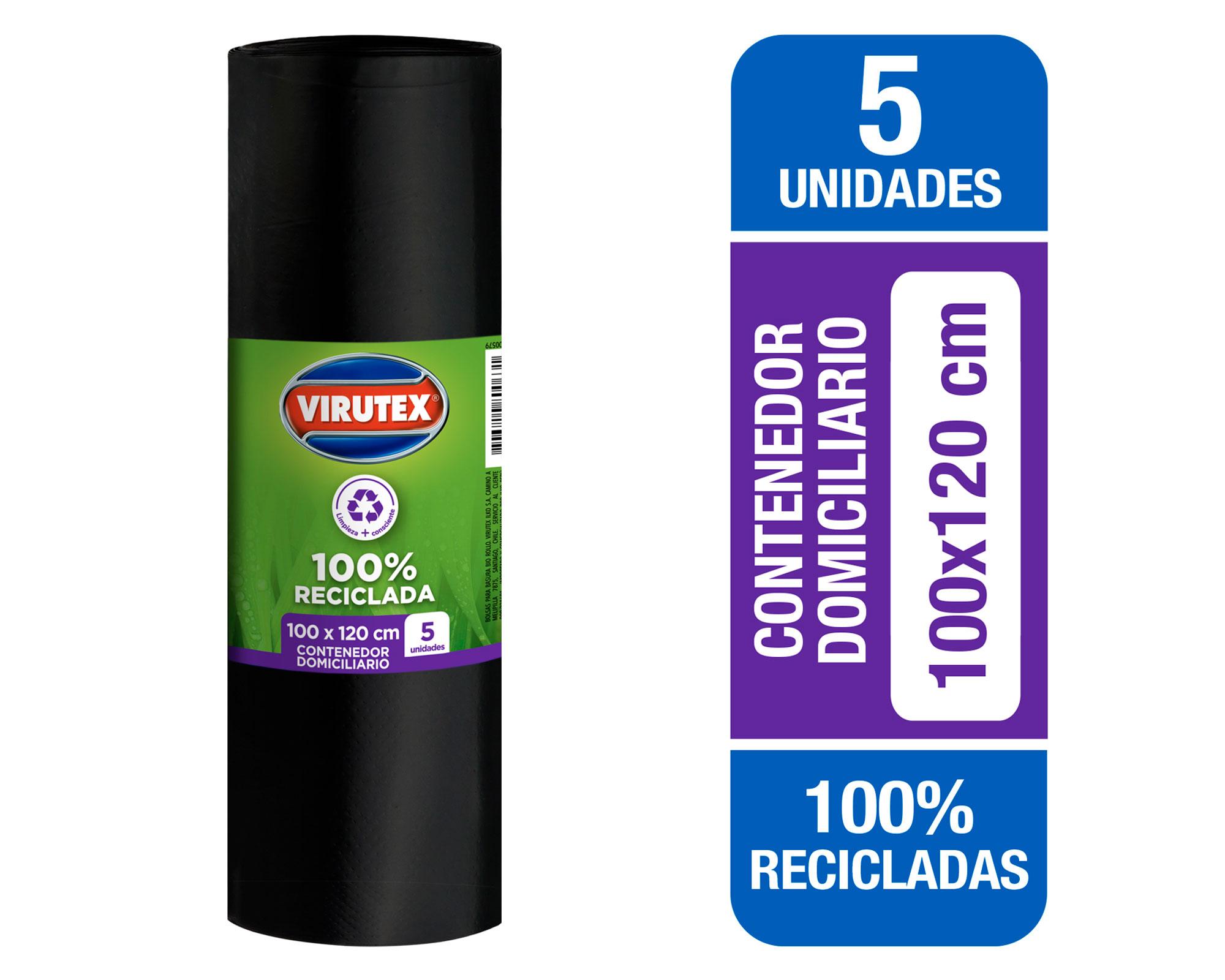 Bolsa basura contenedor 100x120 cm 5 unidades negro-0