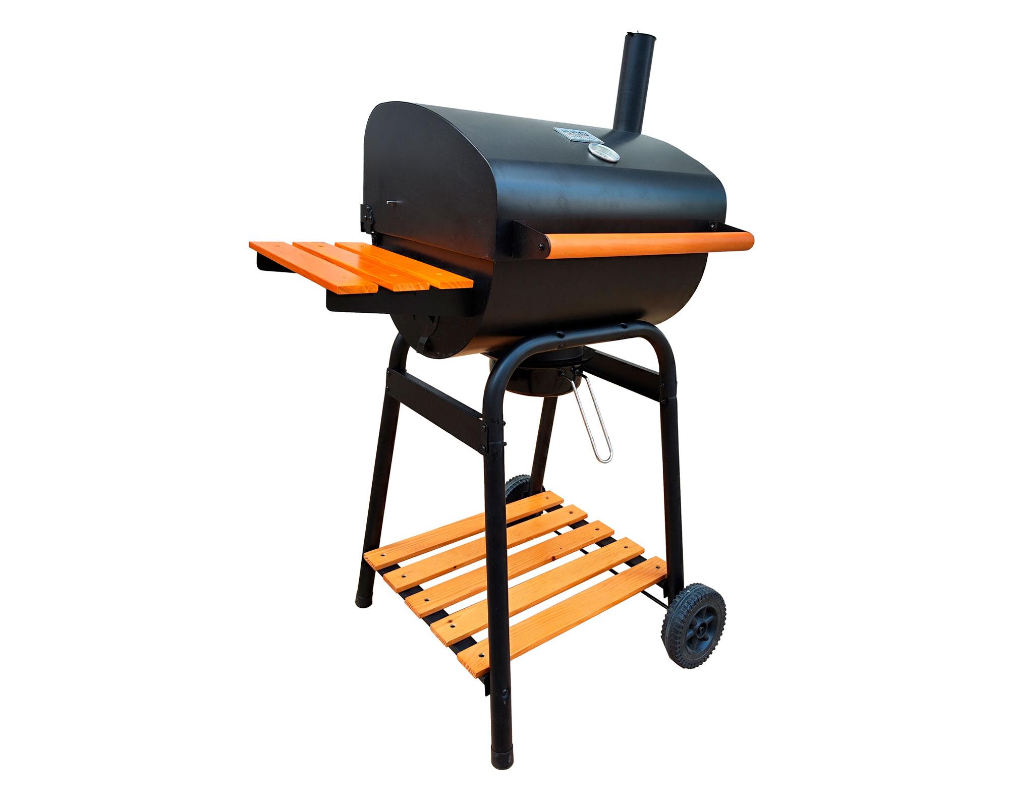 Parrilla a carbón Misuri estilo tambor negro-1