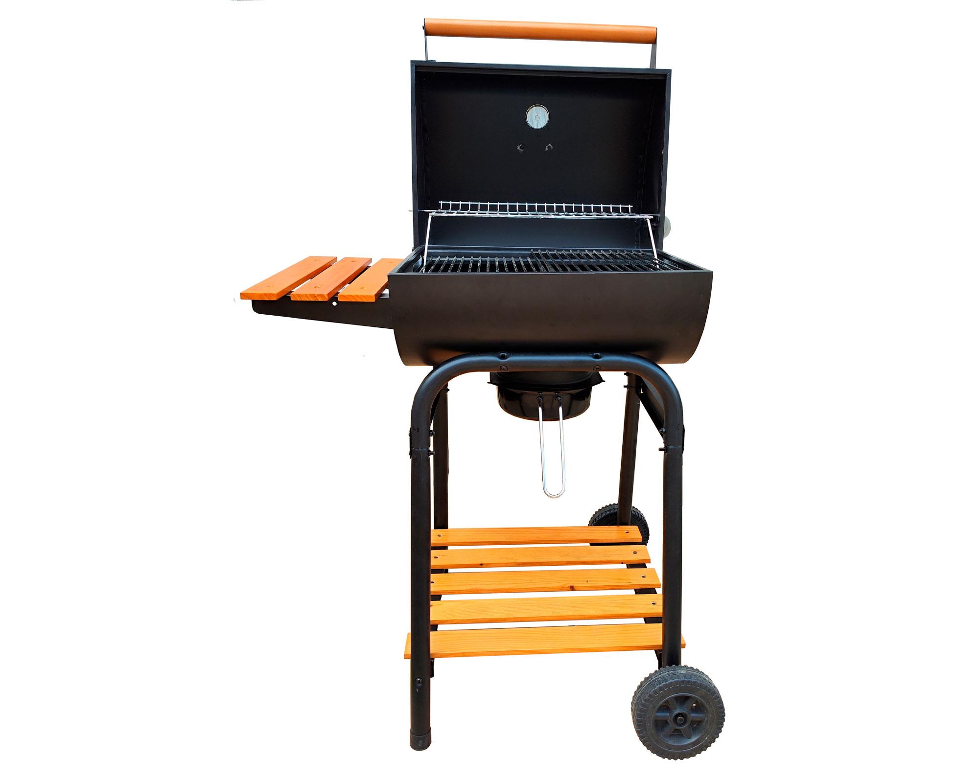 Parrilla a carbón Misuri estilo tambor negro-2