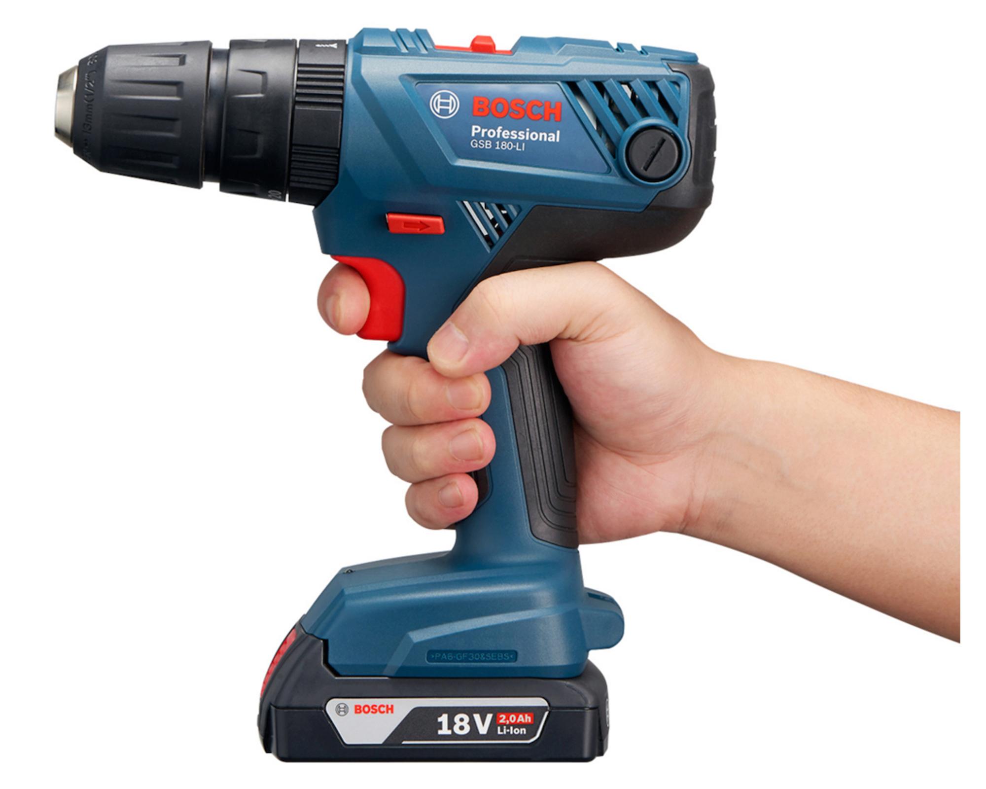 Taladro inalámbrico 13 mm GSB 180 LI 18V+ Batería 2 Ah + 23 accesorios-4