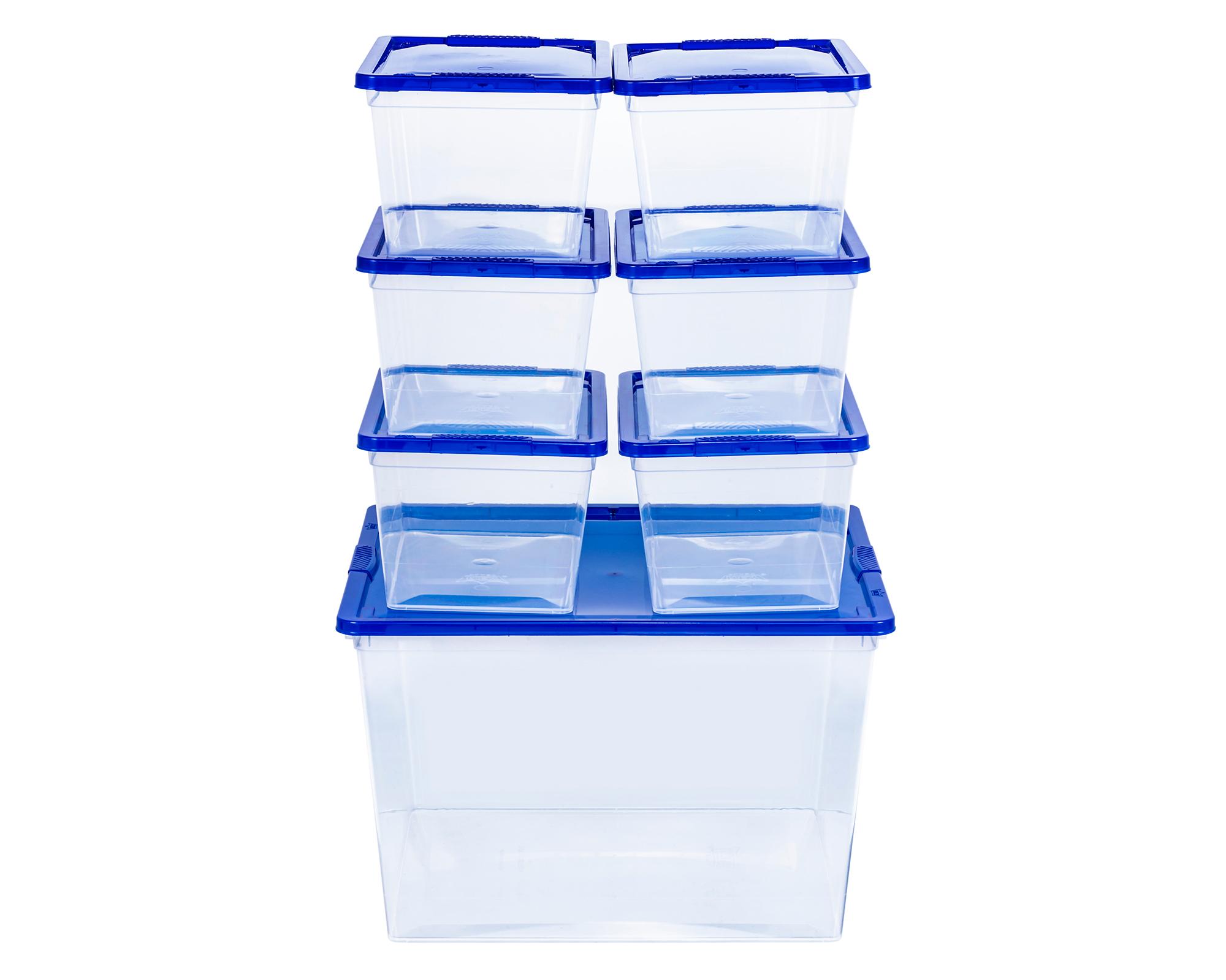 Set caja organizadora Modubox plástico transparente 30/4.7 lt-2